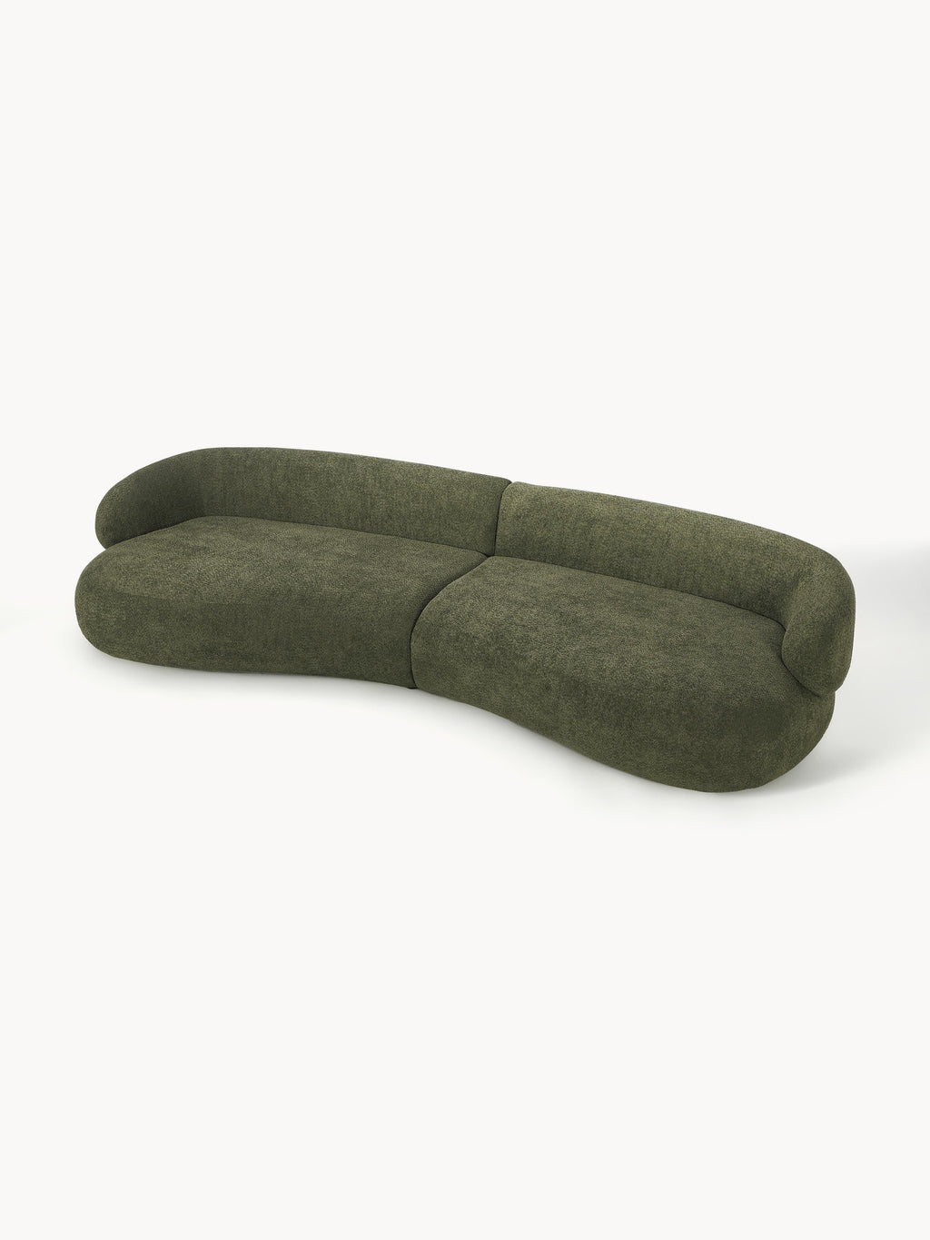 Sofa Alba (4-Sitzer) aus Teddy-Bouclé