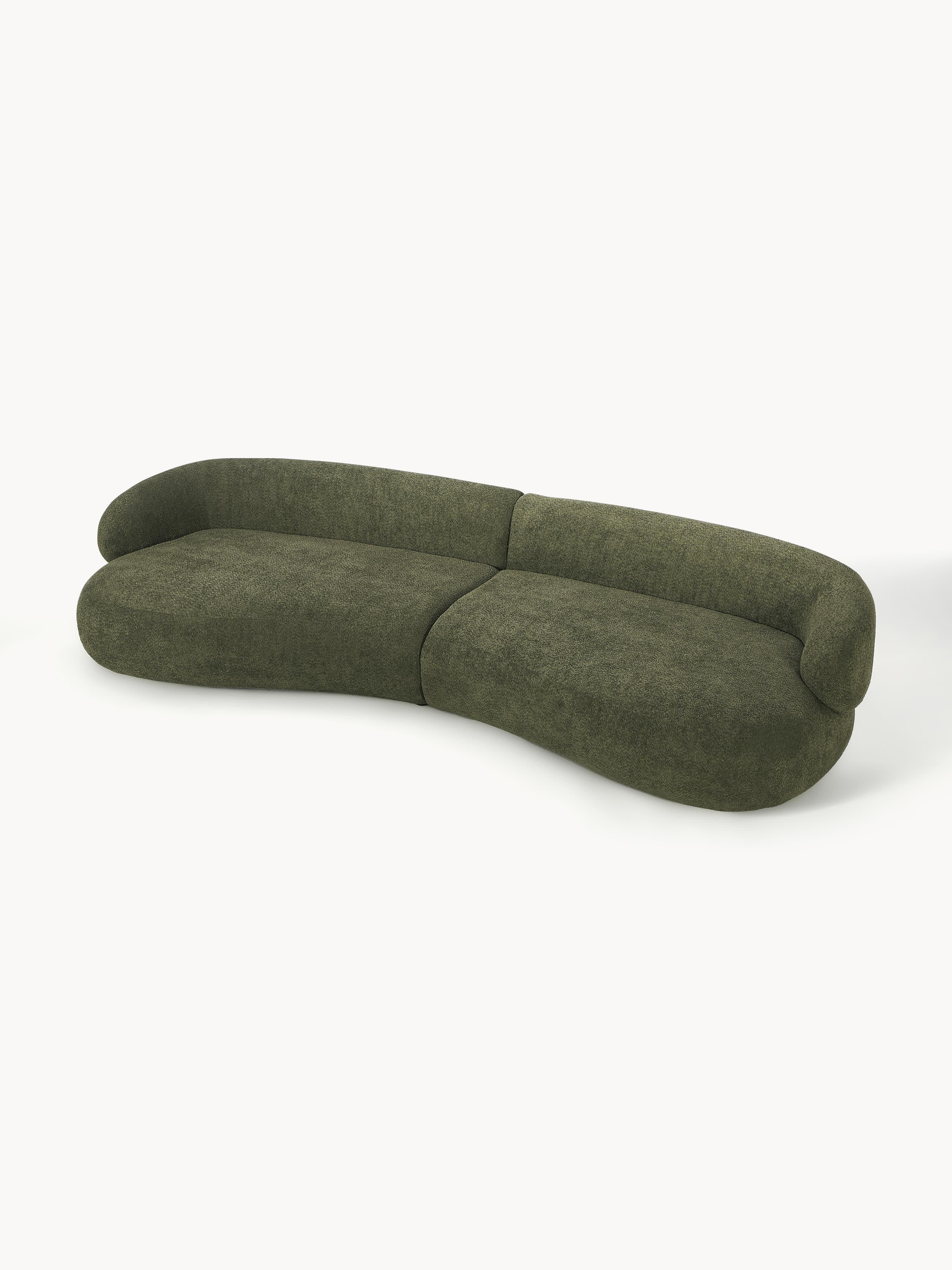 Sofa Alba (4-Sitzer) aus Teddy-Bouclé