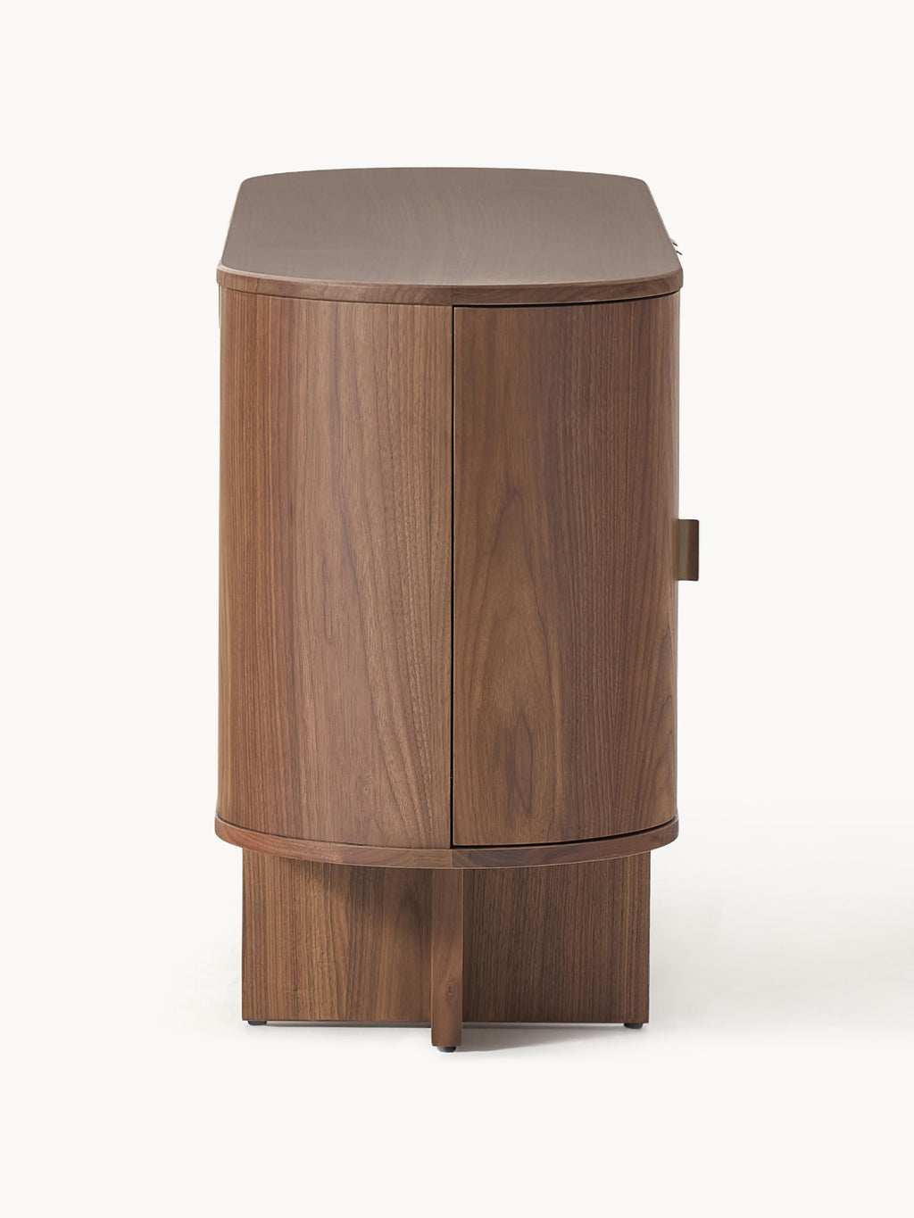 Holz-Sideboard Zumi mit abgerundeten Ecken