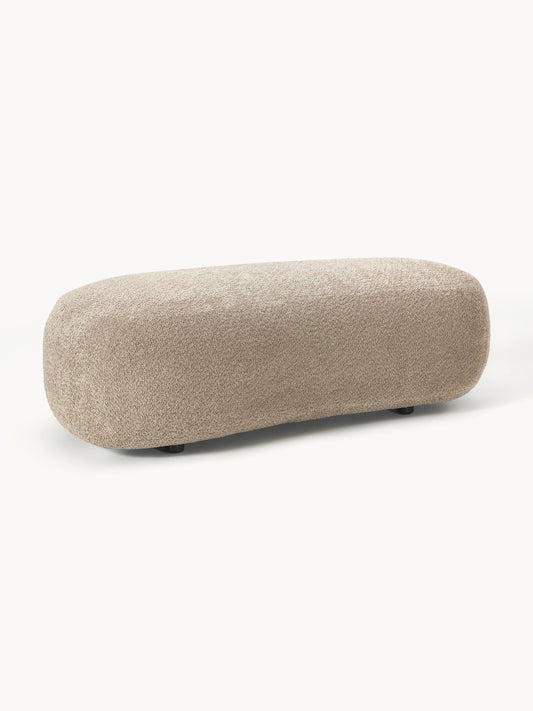 Galeriebild 1 - XL-Hocker Alba aus Teddy-Bouclé