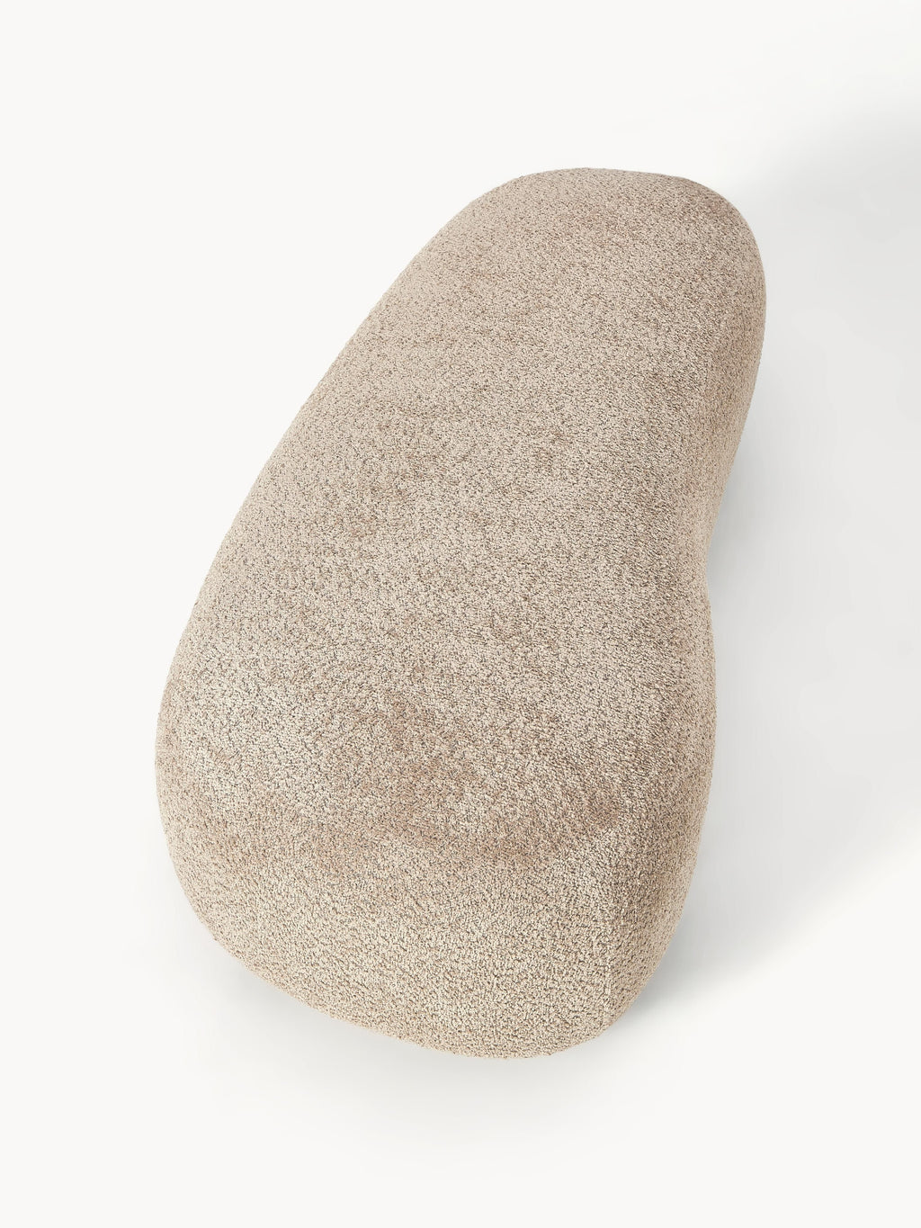 XL-Hocker Alba aus Teddy-Bouclé