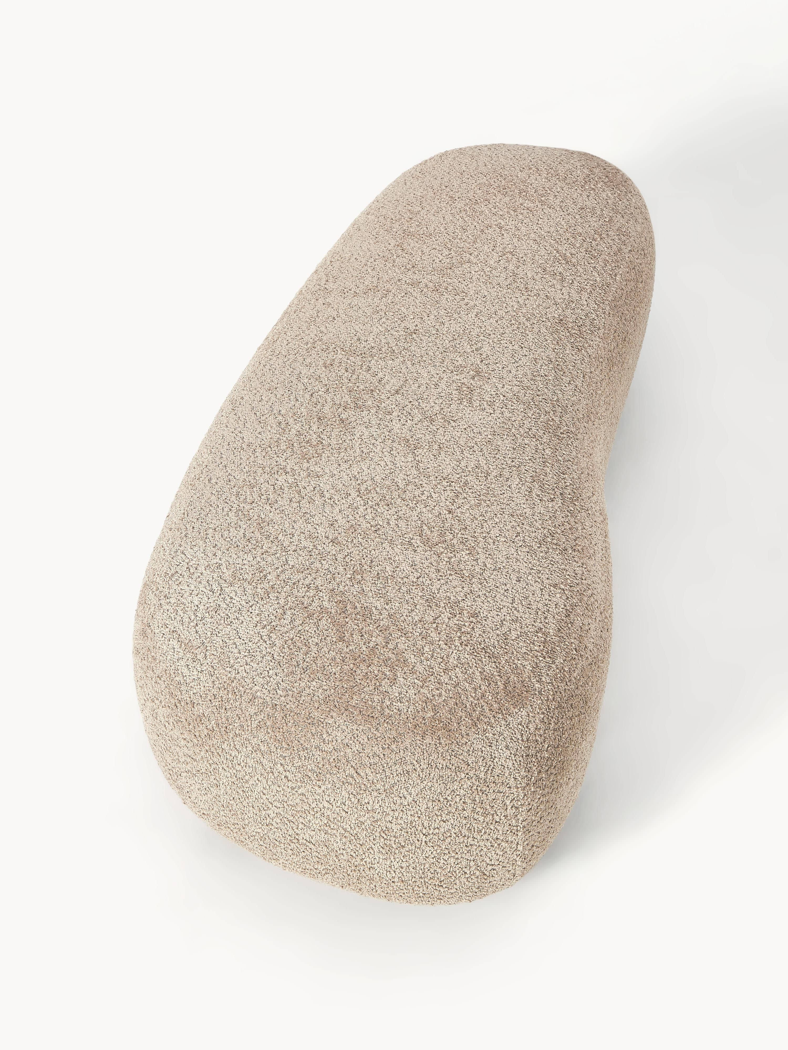 XL-Hocker Alba aus Teddy-Bouclé