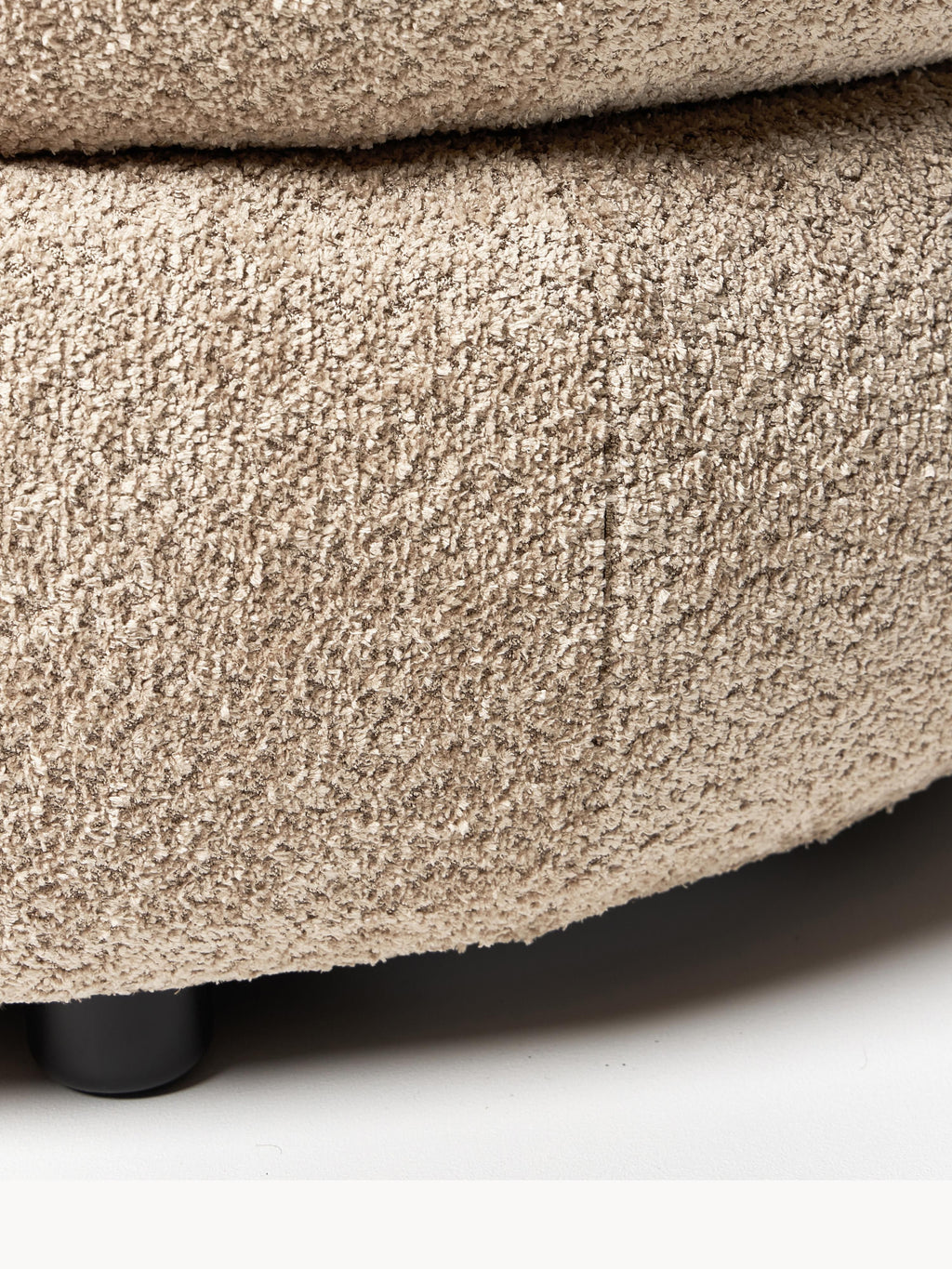 XL-Hocker Alba aus Teddy-Bouclé