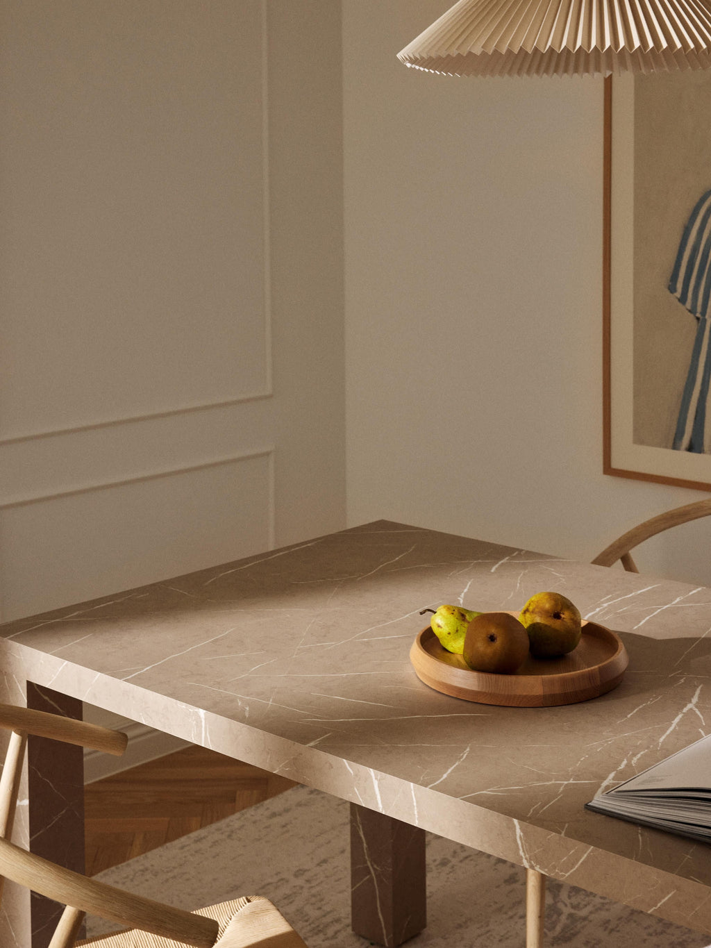 Esstisch Carl in Marmor-Optik, 180 x 90 cm