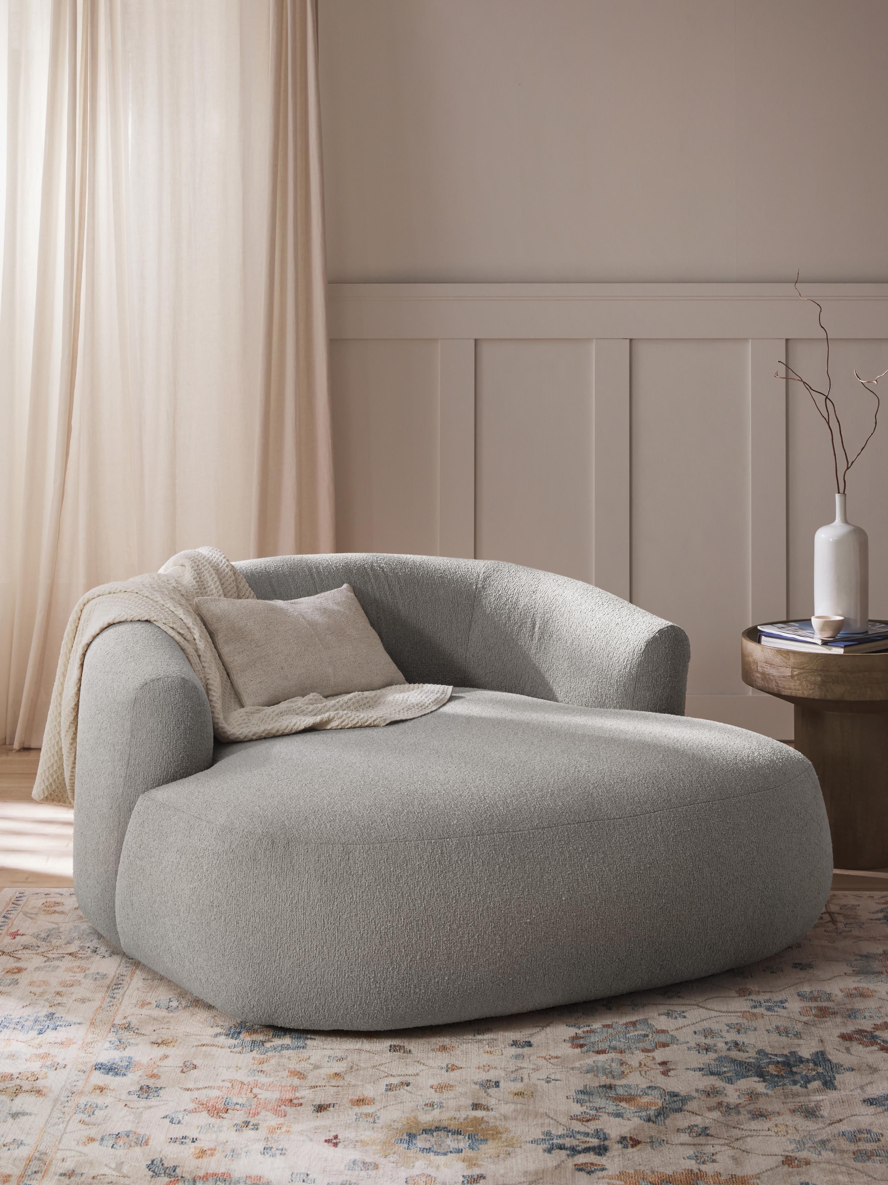 Bouclé-XL-Loungesessel Sofia