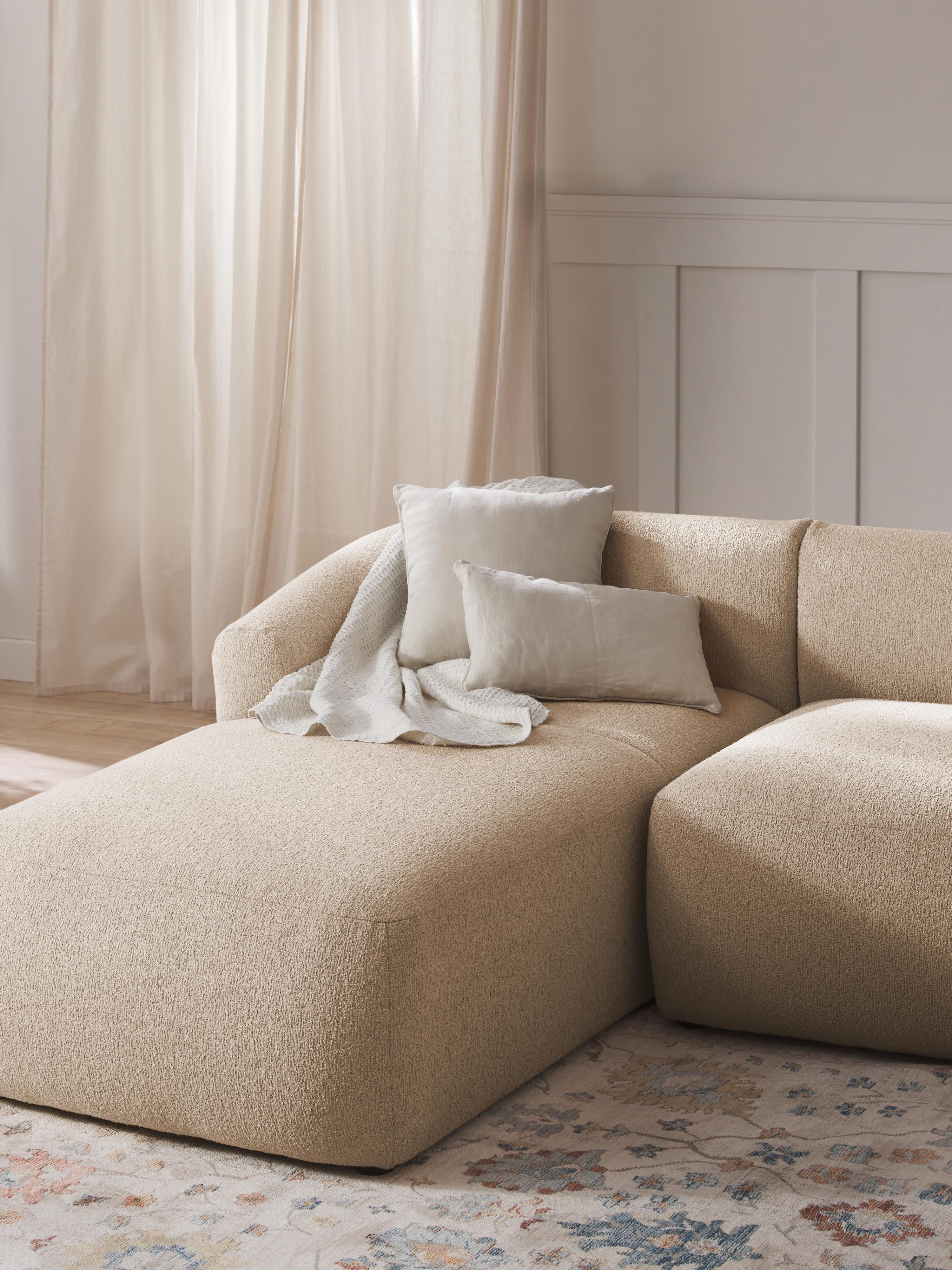 Bouclé-Chaise-Eckmodul Sofia