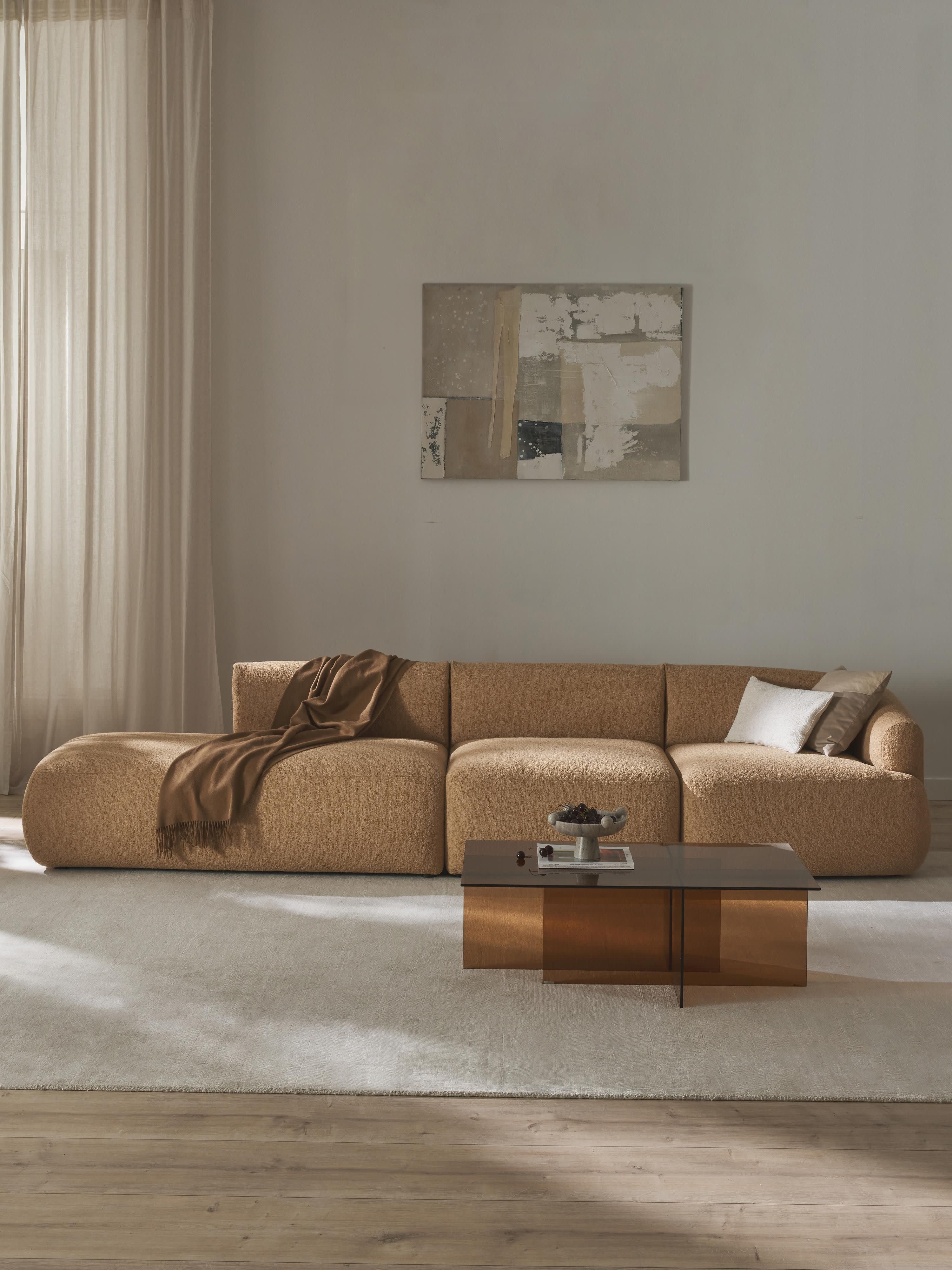 Modulare Bouclé-Chaise Sofia (2-Sitzer)