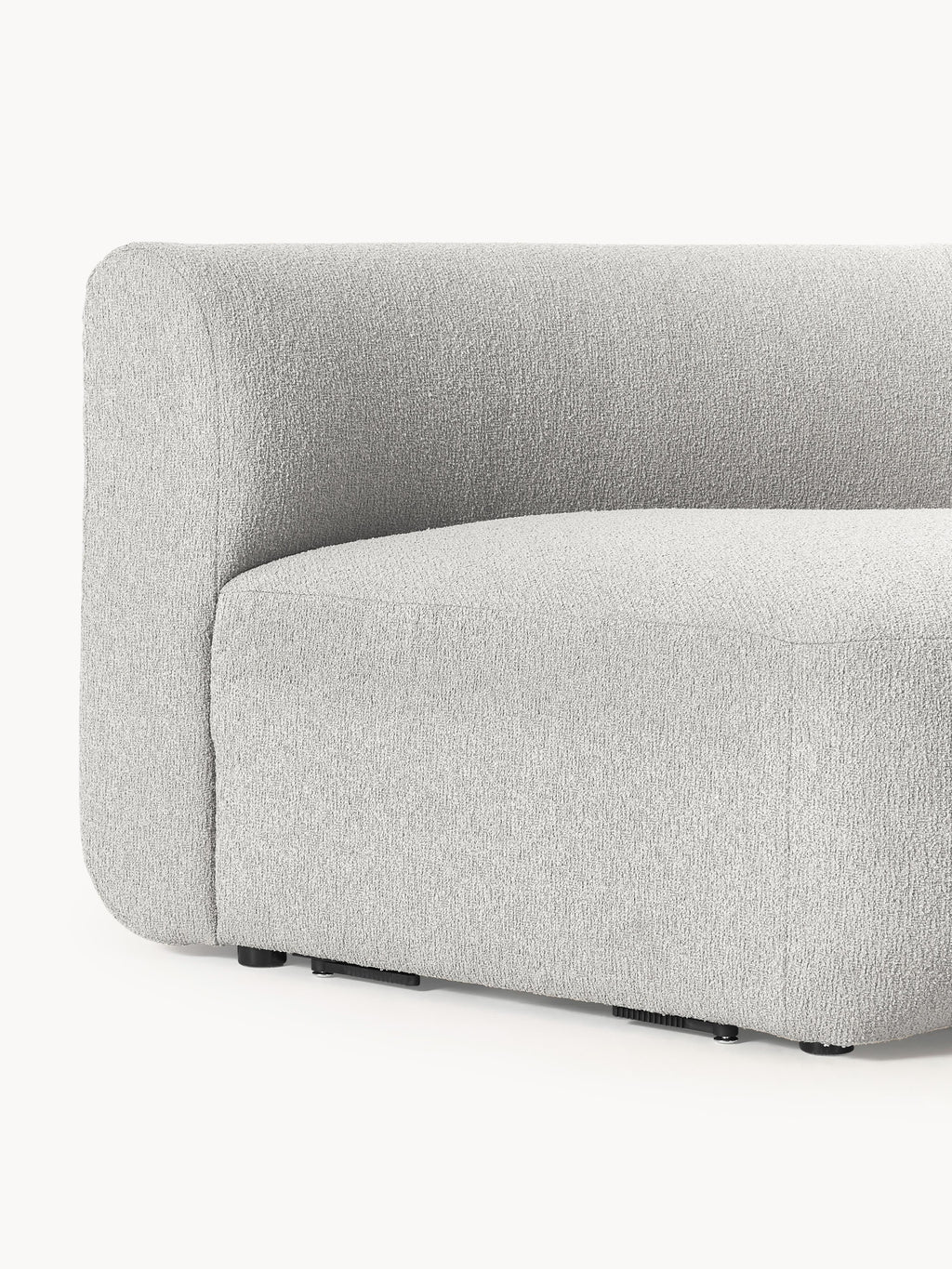 Rundes Bouclé-Eckmodul Sofia