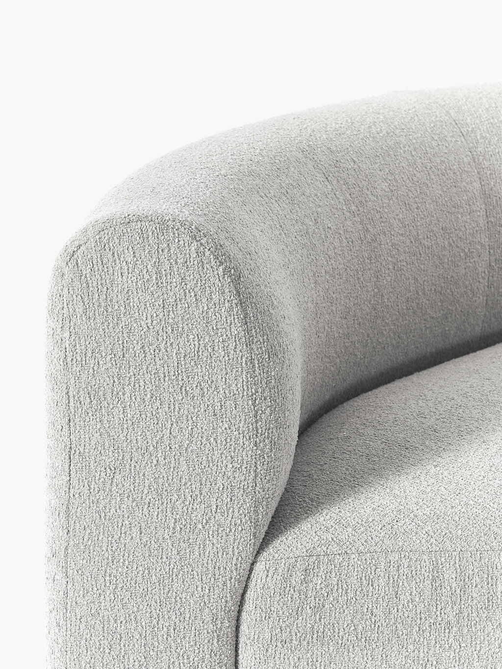 Rundes Bouclé-Eckmodul Sofia