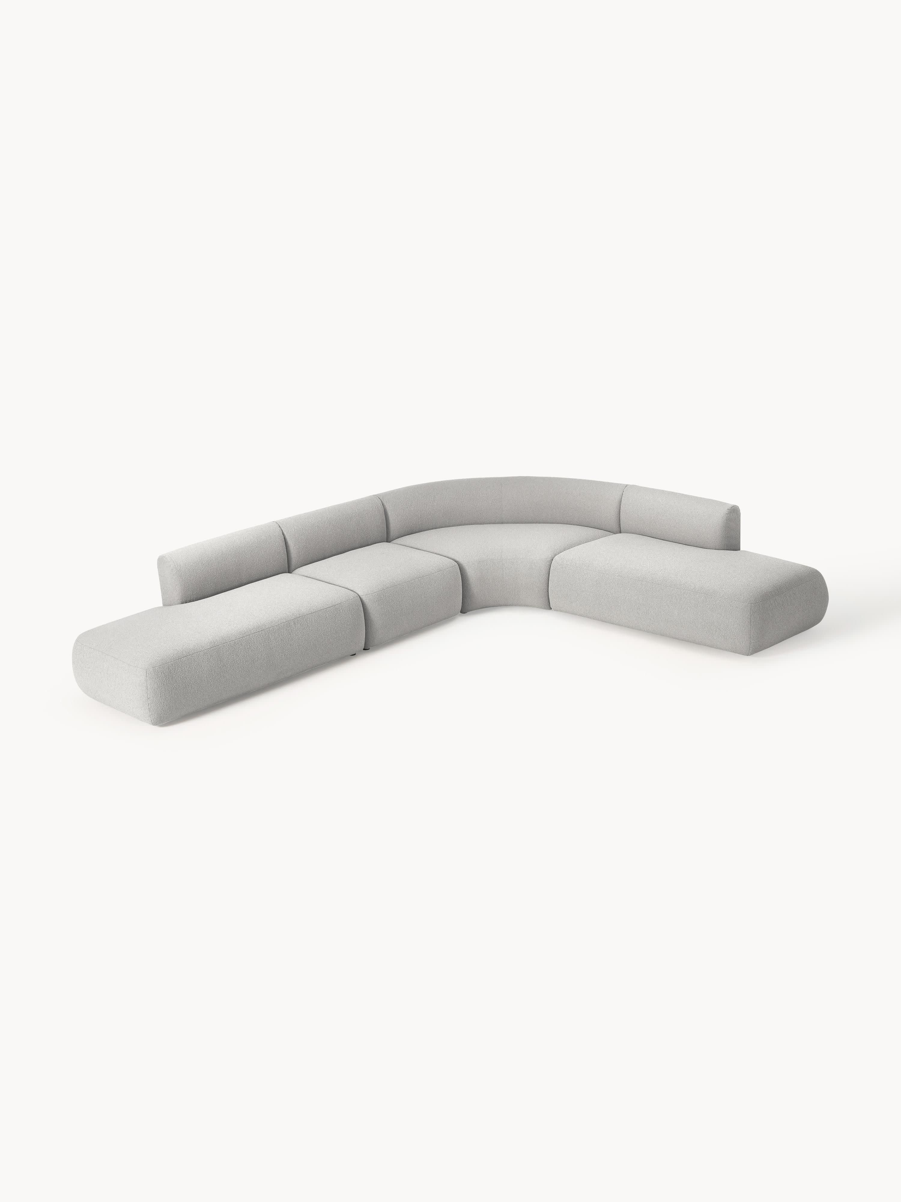 Modulares Bouclé-Ecksofa Sofia (4-Sitzer)