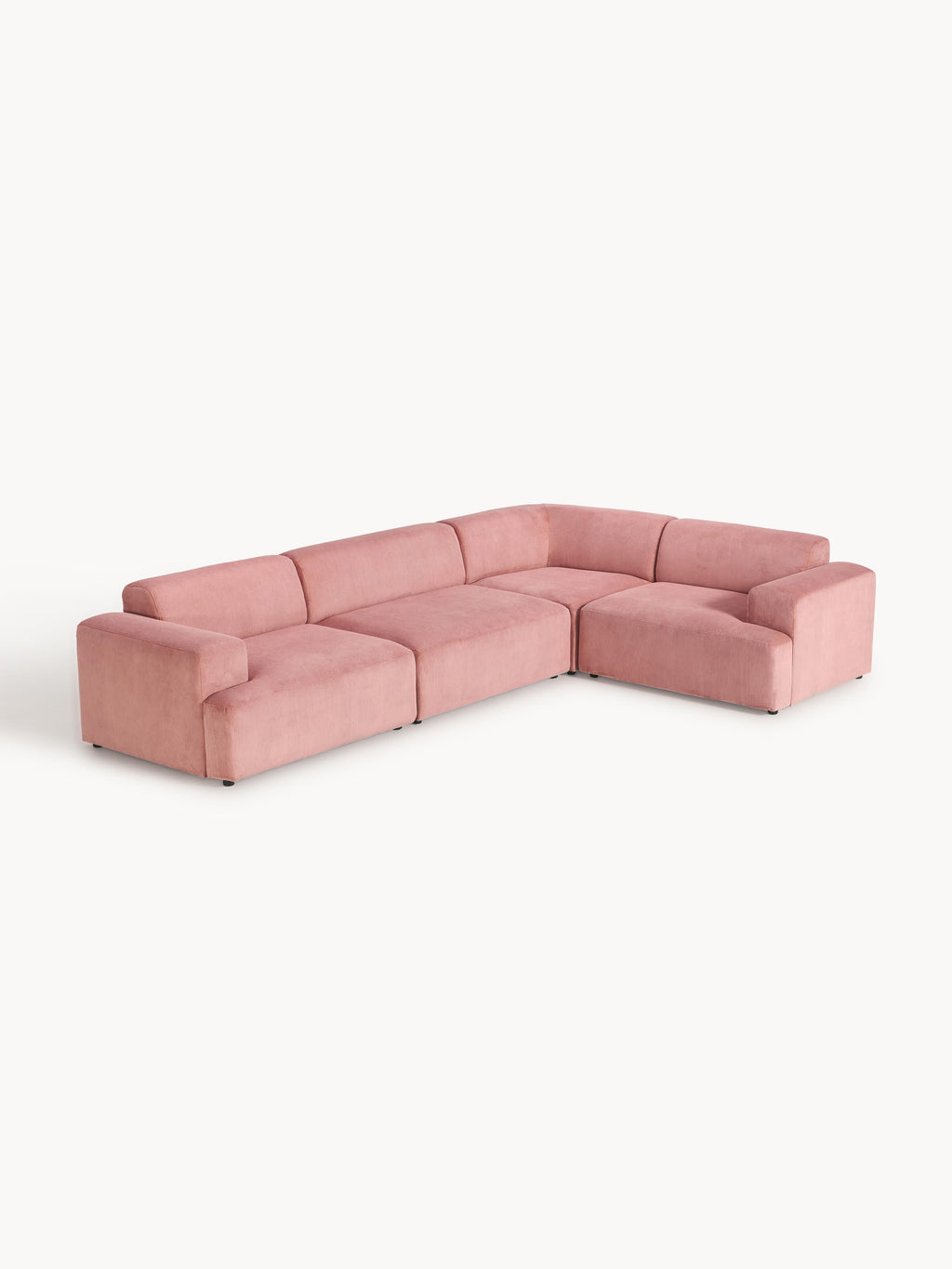Galeriebild 1 - Großes Cord-Ecksofa Melva (4-Sitzer)