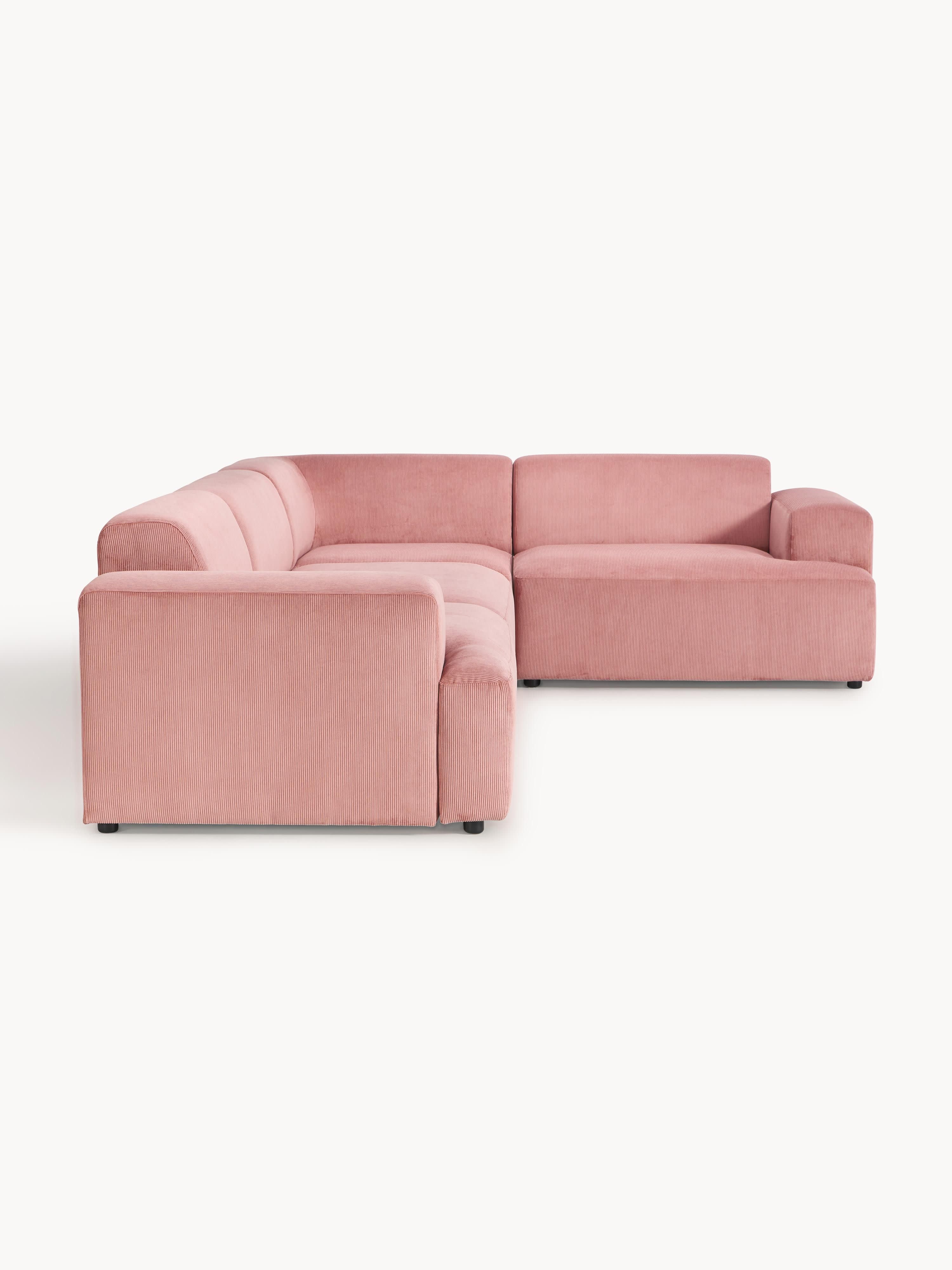 Großes Cord-Ecksofa Melva (4-Sitzer)