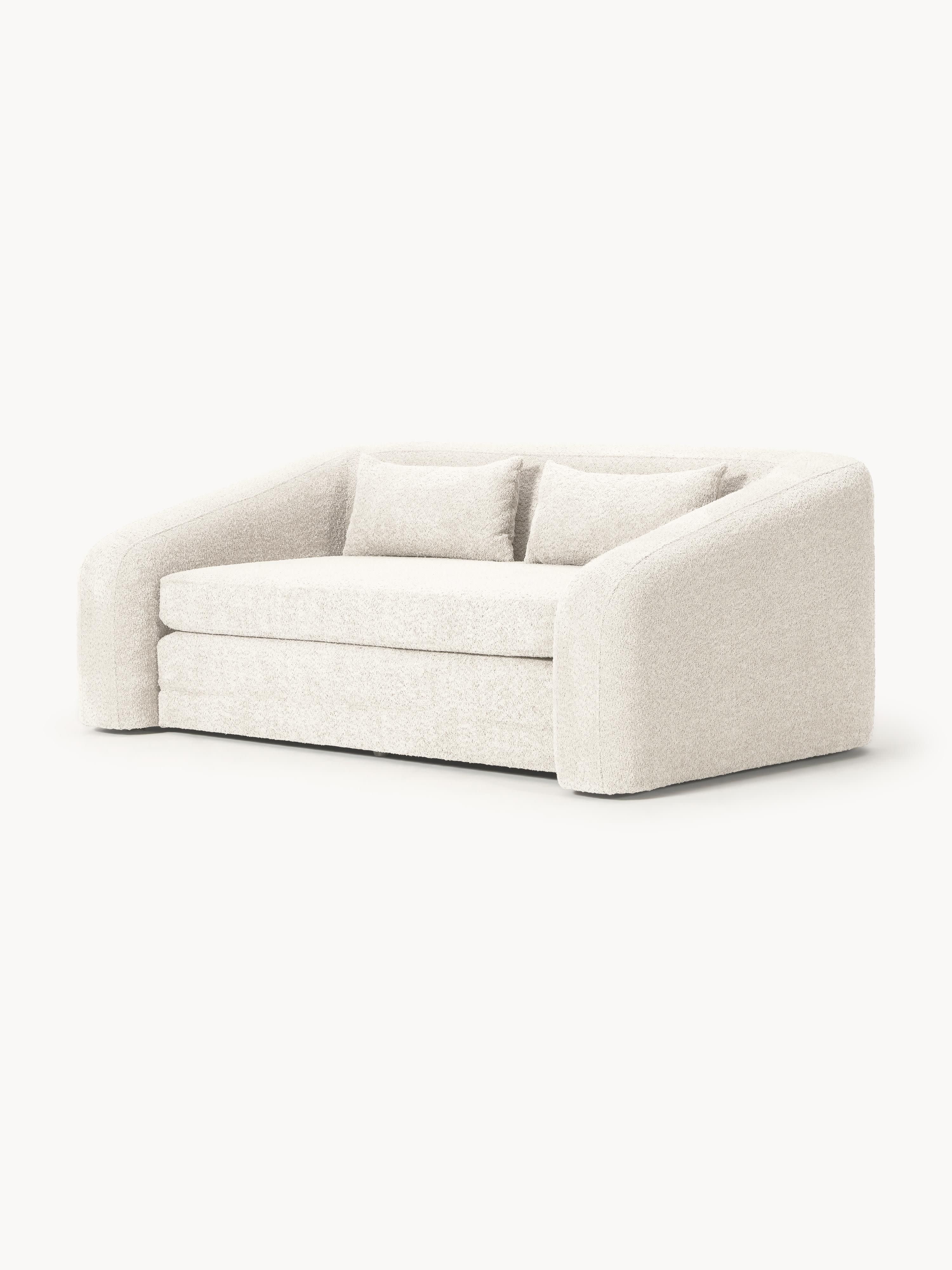 Schlafsofa Eliot (2-Sitzer) aus Teddy-Bouclé