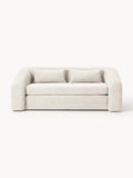 Galeriebild 1 - Schlafsofa Eliot (2-Sitzer) aus Teddy-Bouclé
