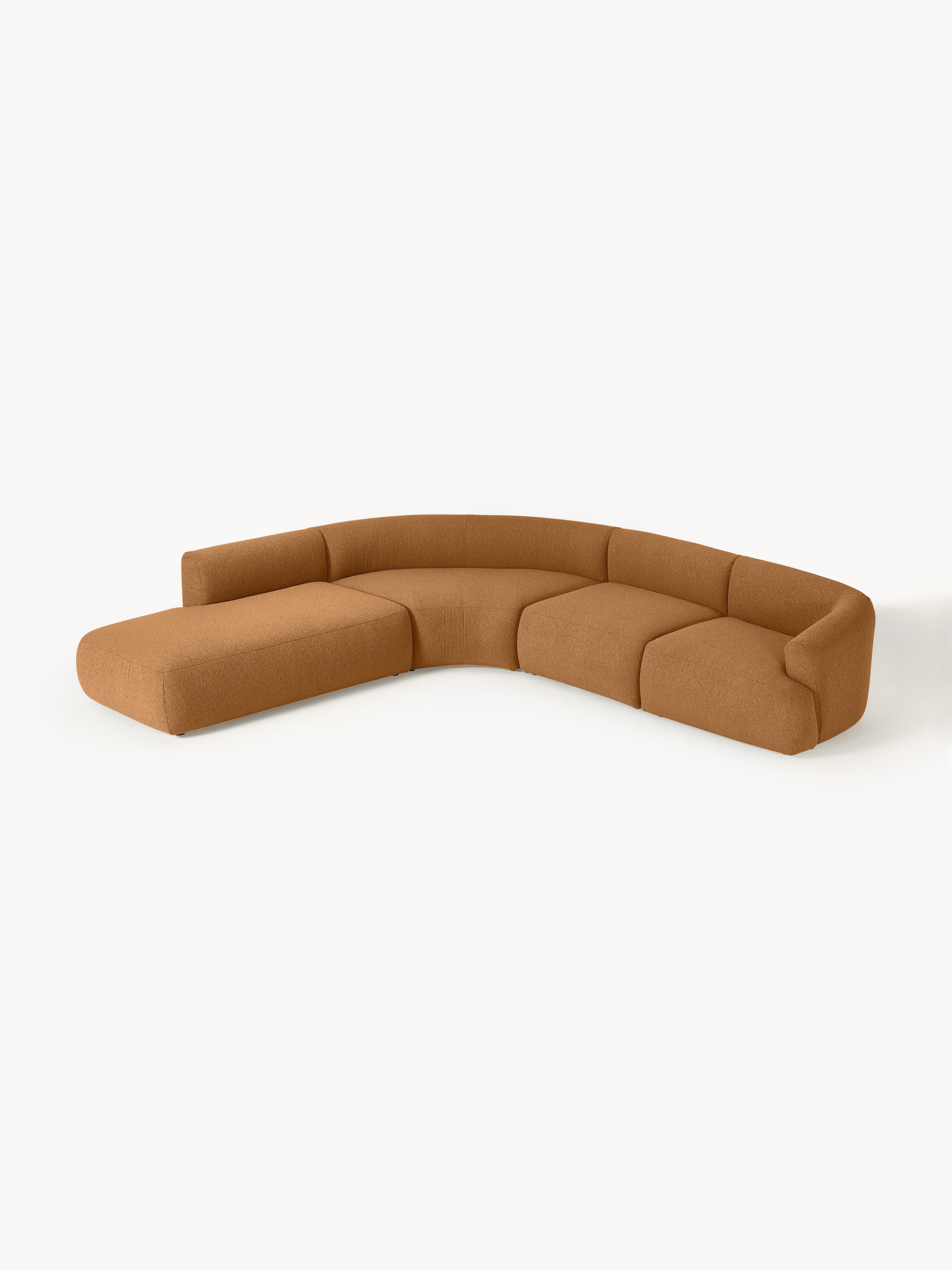 Modulares Bouclé-Ecksofa Sofia (4-Sitzer)