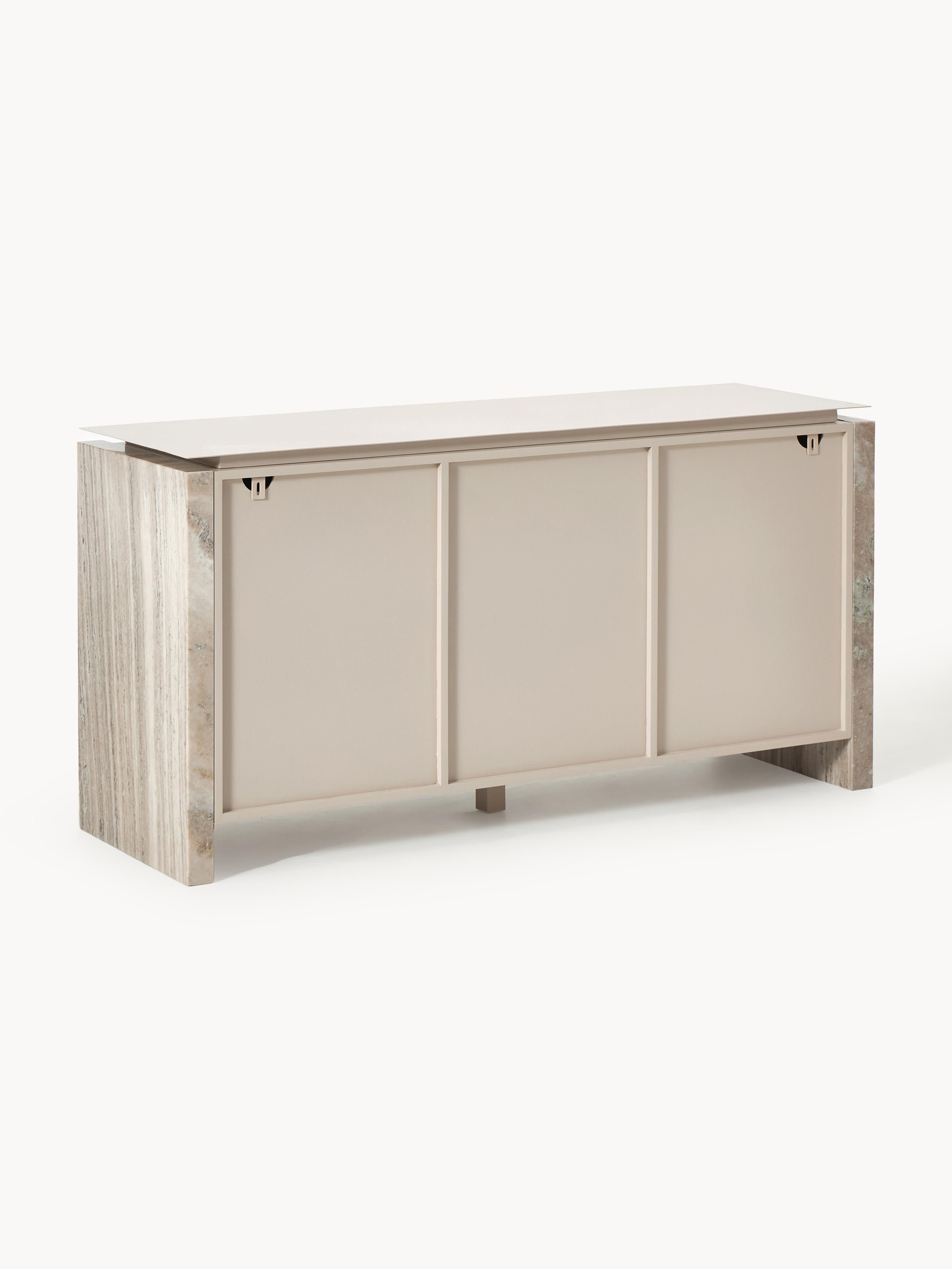 Sideboard Bruce aus Marmor und Metall