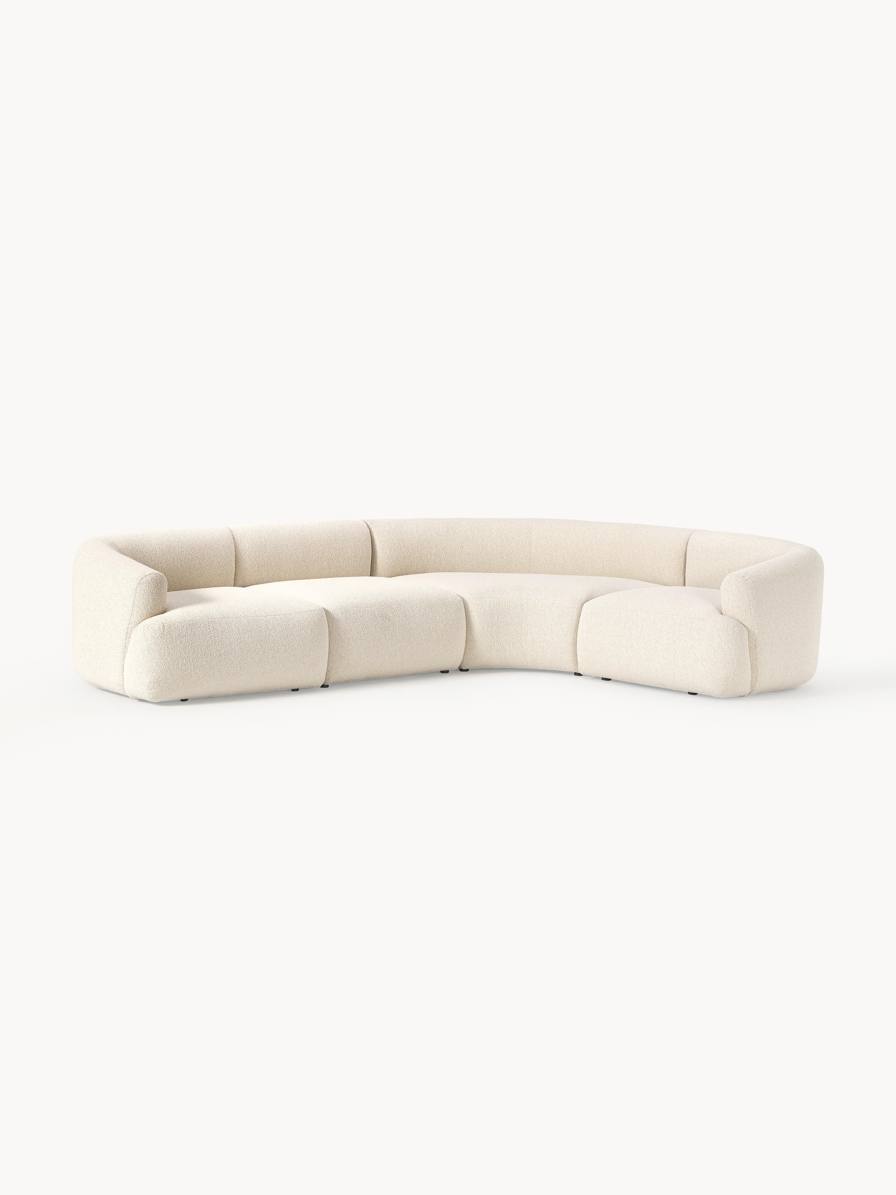 Modulares Bouclé-Ecksofa Sofia (4-Sitzer)