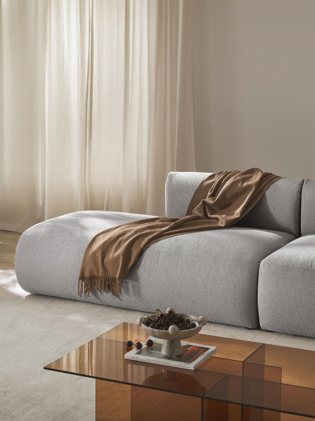 Bouclé-Chaise-Modul Sofia