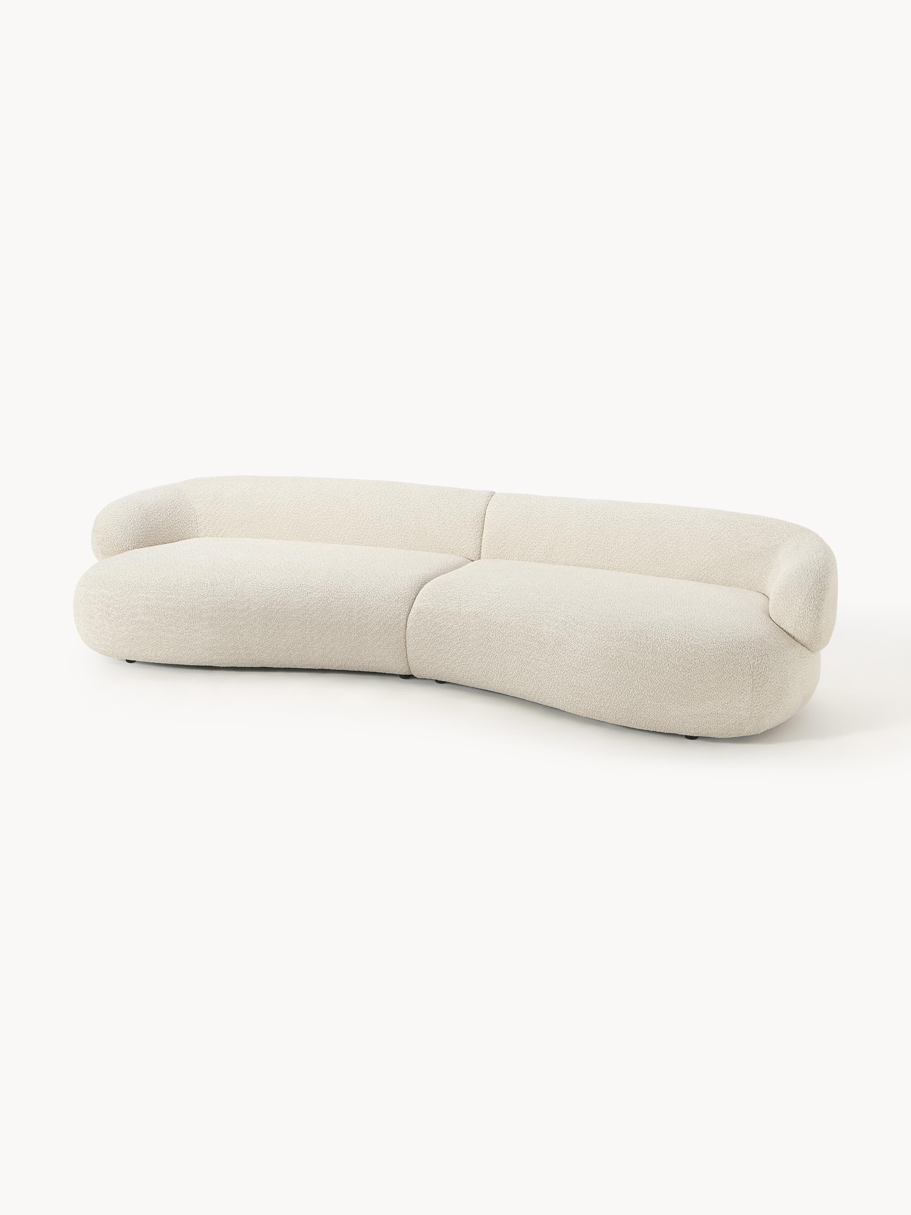 Sofa Alba (4-Sitzer) aus Teddy-Bouclé
