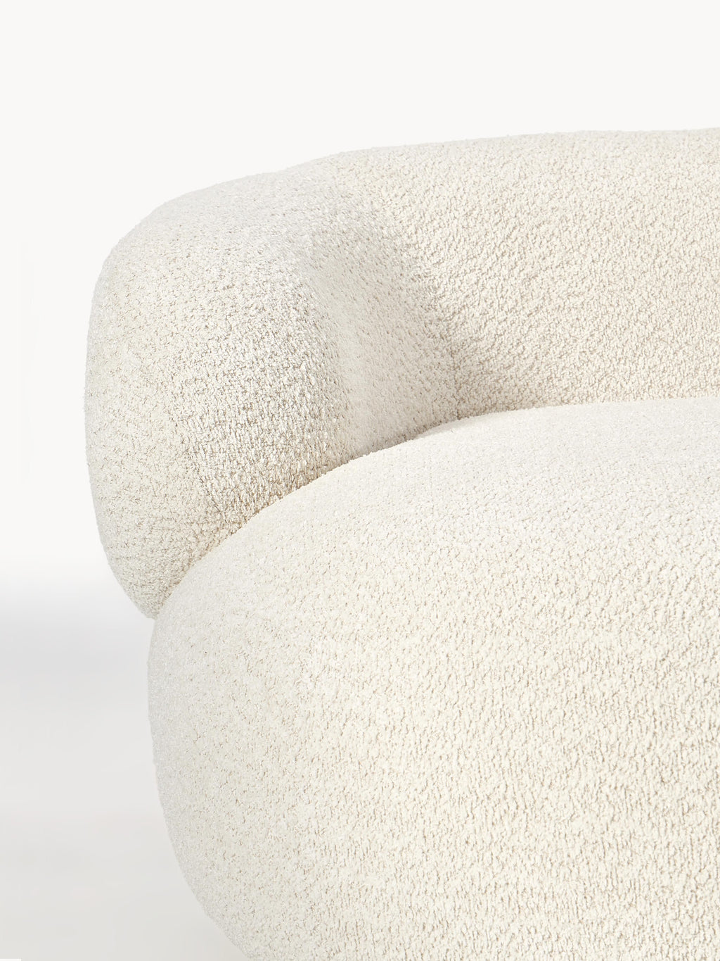 Sofa Alba (4-Sitzer) aus Teddy-Bouclé