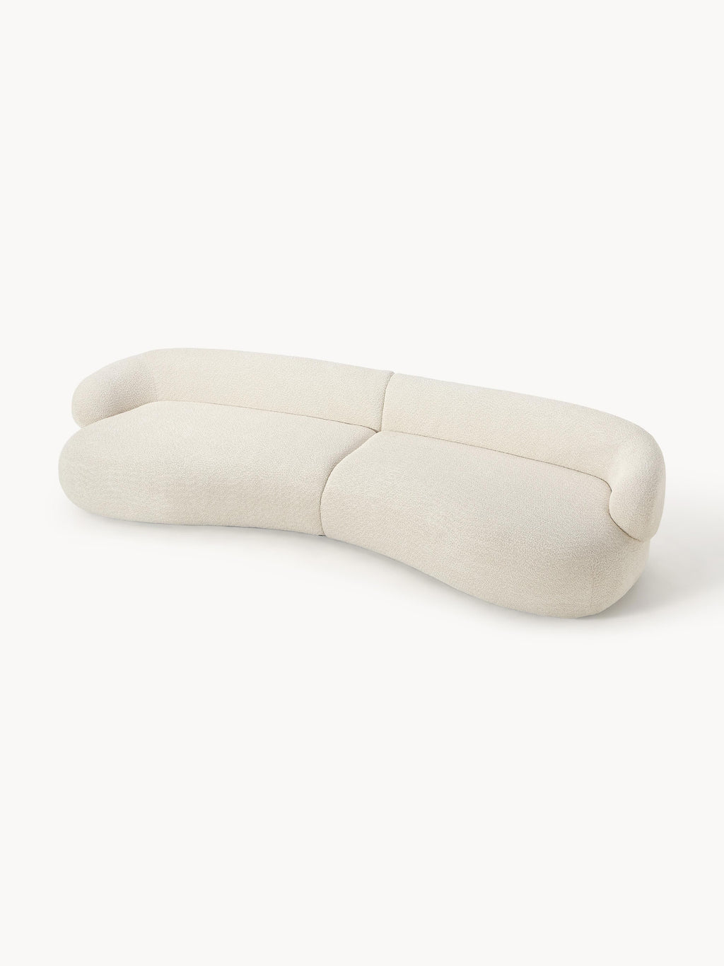 Sofa Alba (4-Sitzer) aus Teddy-Bouclé
