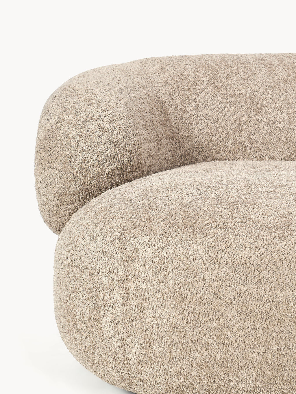 Sofa Alba (4-Sitzer) aus Teddy-Bouclé