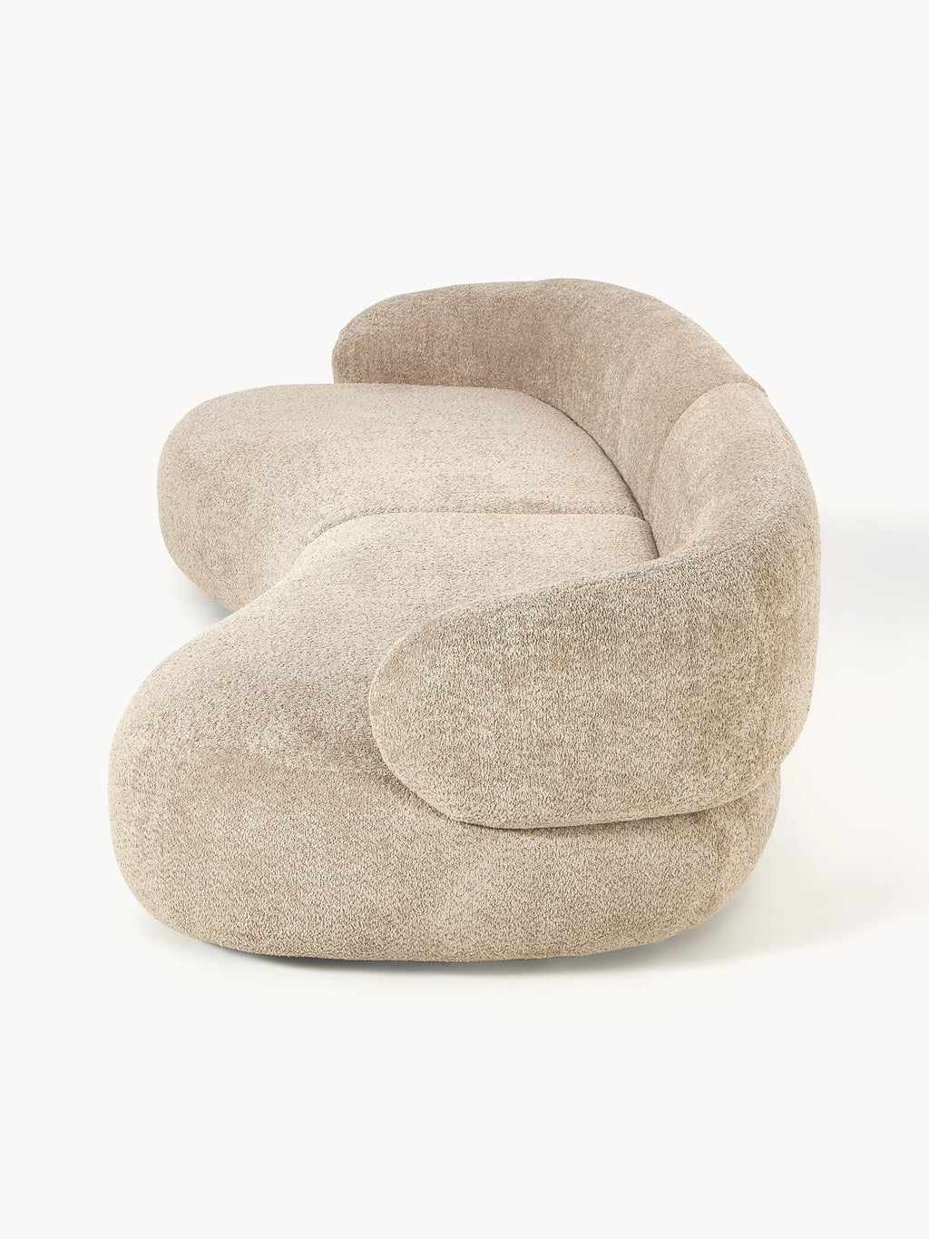 Sofa Alba (4-Sitzer) aus Teddy-Bouclé