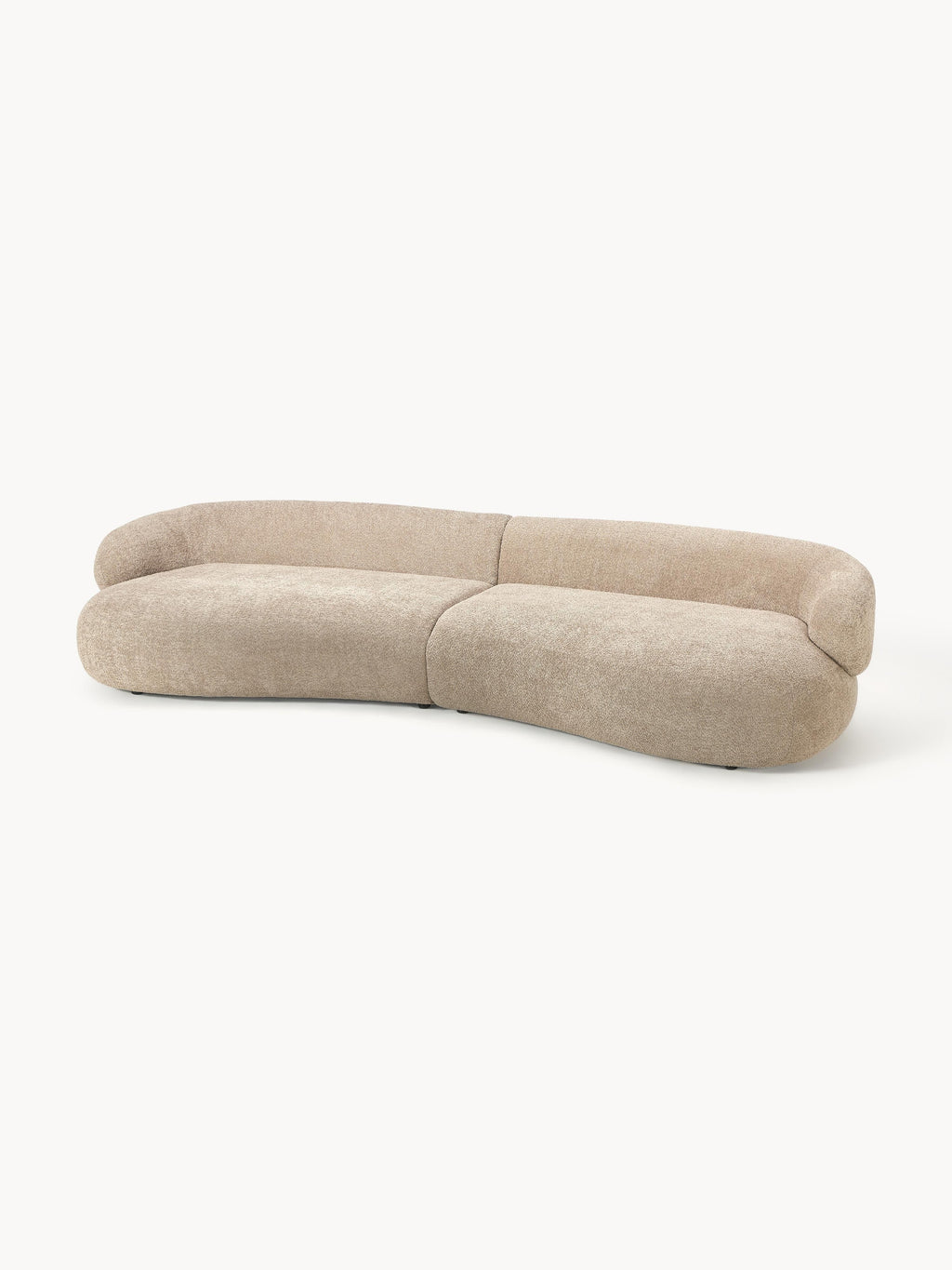 Sofa Alba (4-Sitzer) aus Teddy-Bouclé