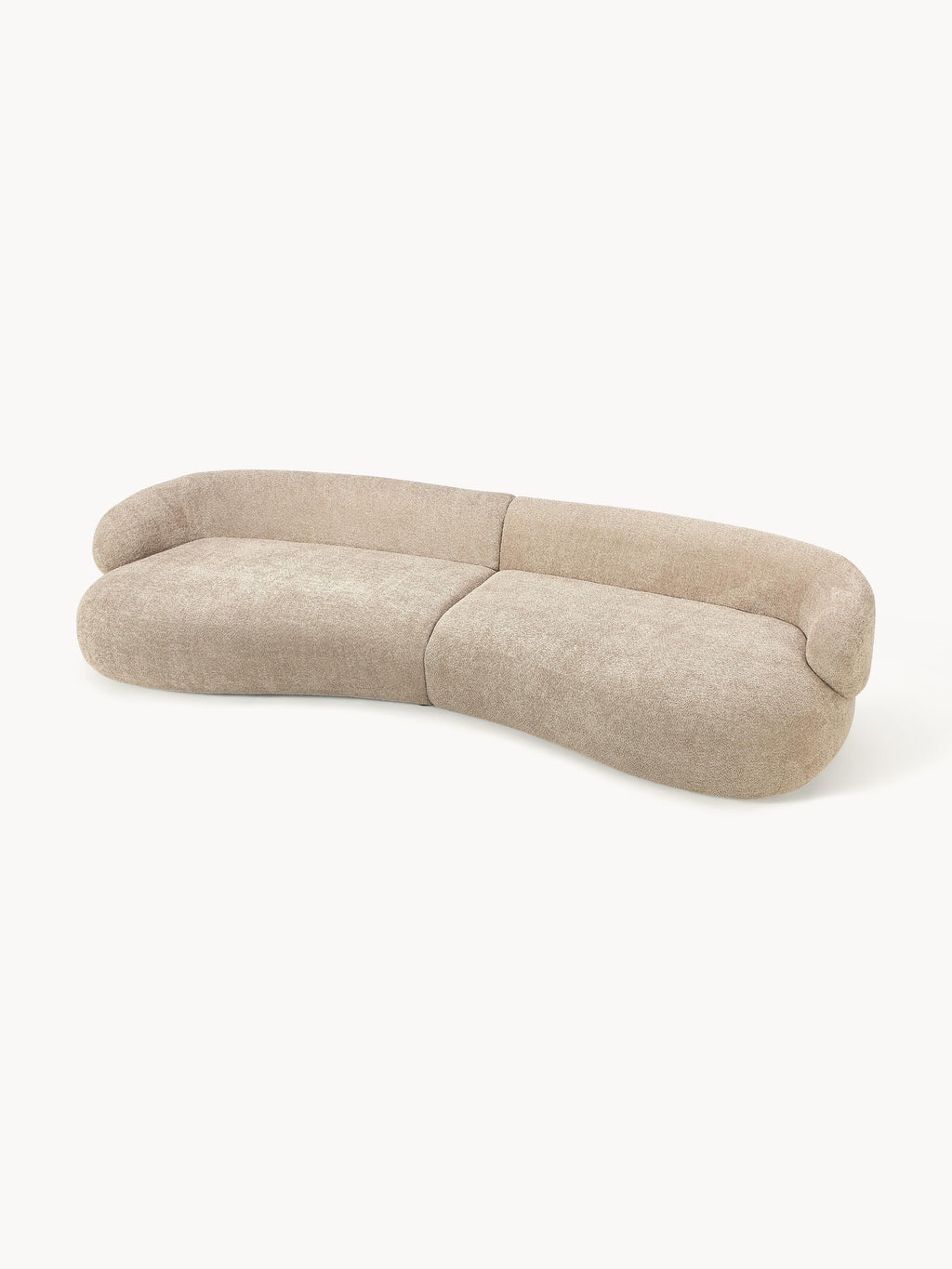 Sofa Alba (4-Sitzer) aus Teddy-Bouclé