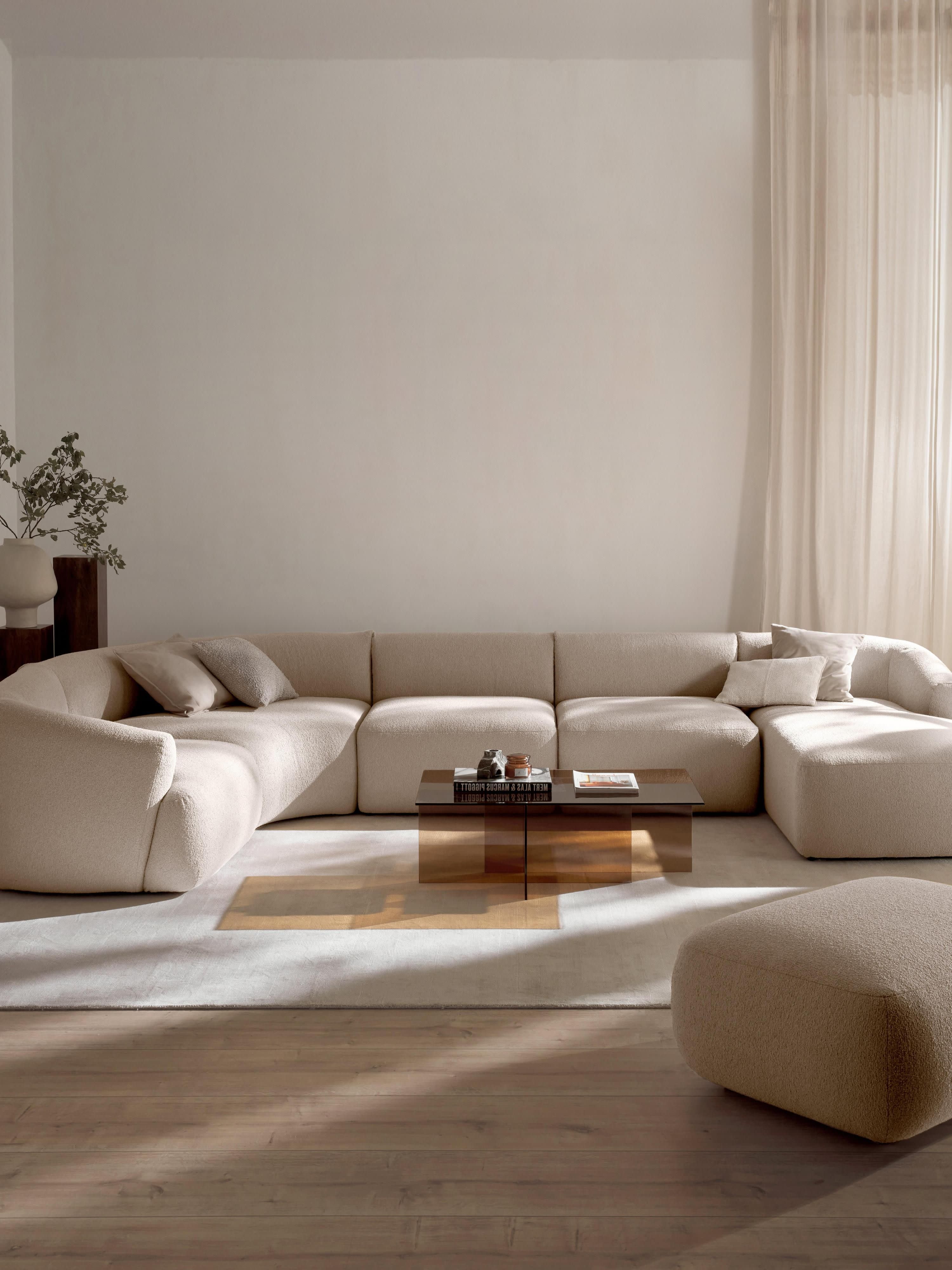 Modulares Bouclé-XL-Sofa Sofia