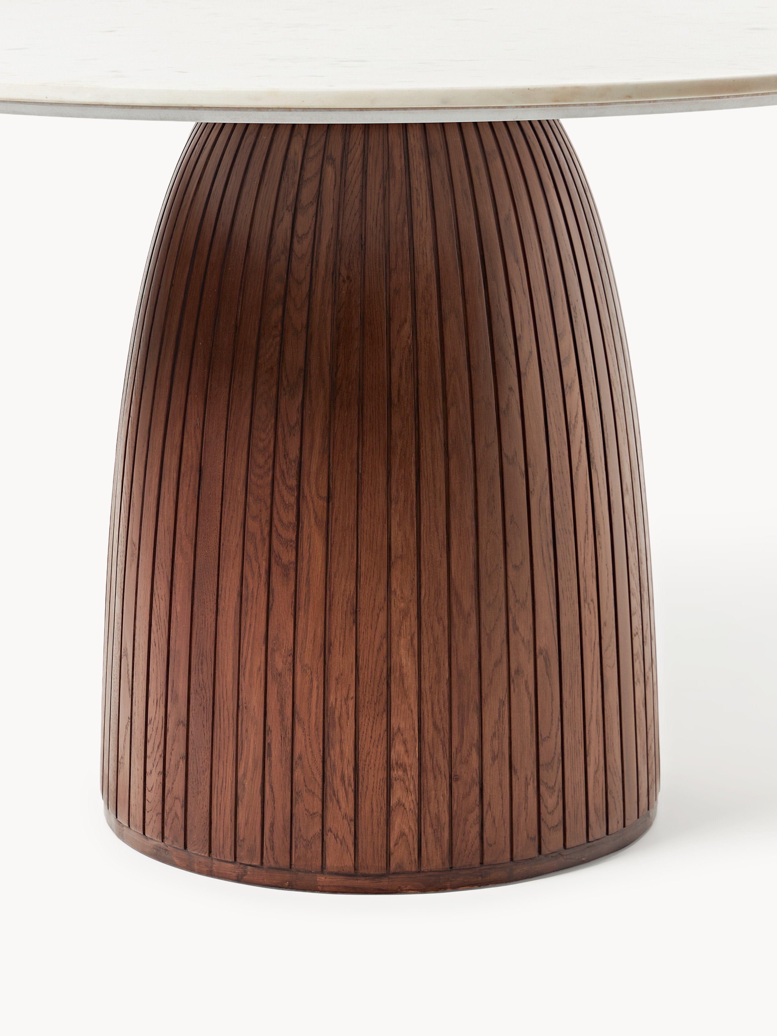 Runder Esstisch Nelly mit Marmor-Tischplatte, Ø 115 cm