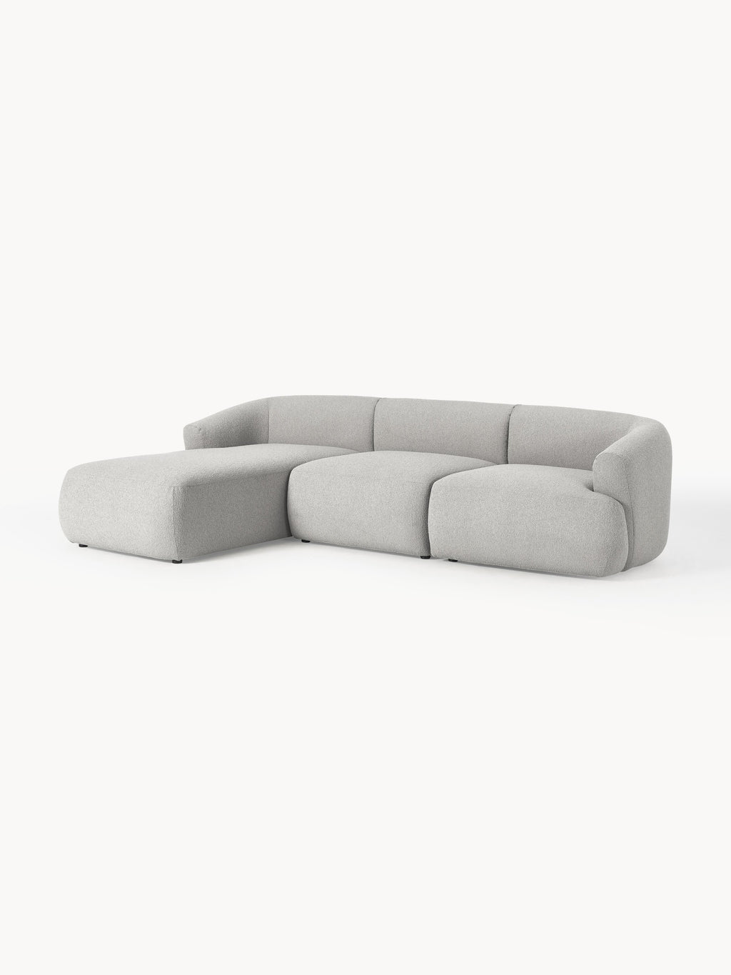 Modulares Bouclé-Ecksofa Sofia (3-Sitzer)