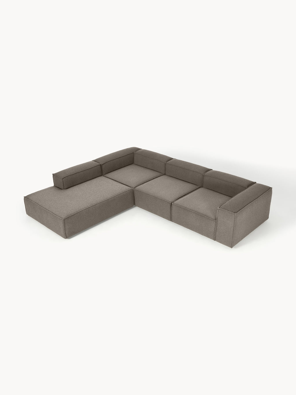 Modulares XL-Ecksofa Lennon (4-Sitzer) aus Bouclé