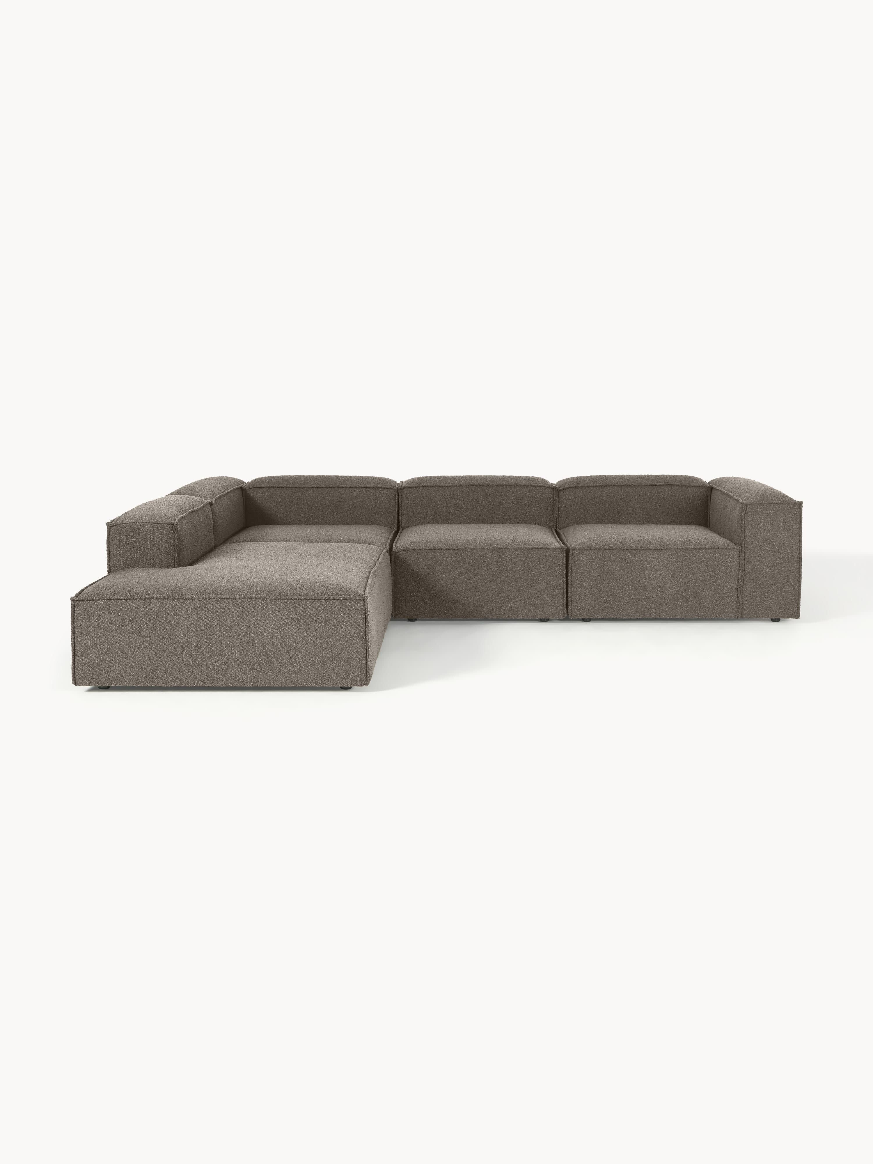 Modulares XL-Ecksofa Lennon (4-Sitzer) aus Bouclé