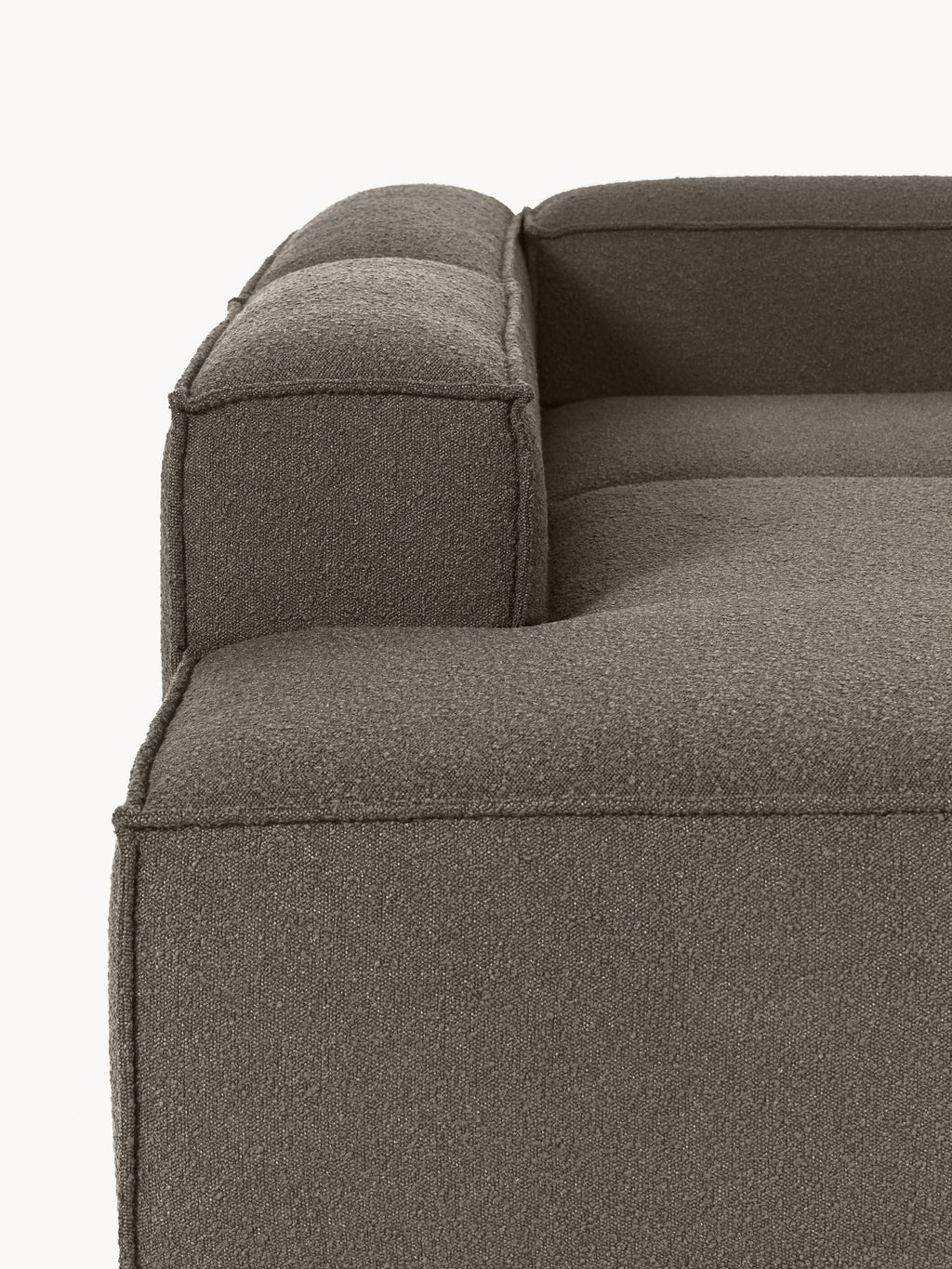Modulares XL-Ecksofa Lennon (4-Sitzer) aus Bouclé