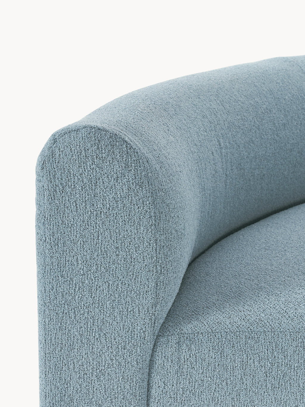 Rundes Bouclé-Eckmodul Sofia