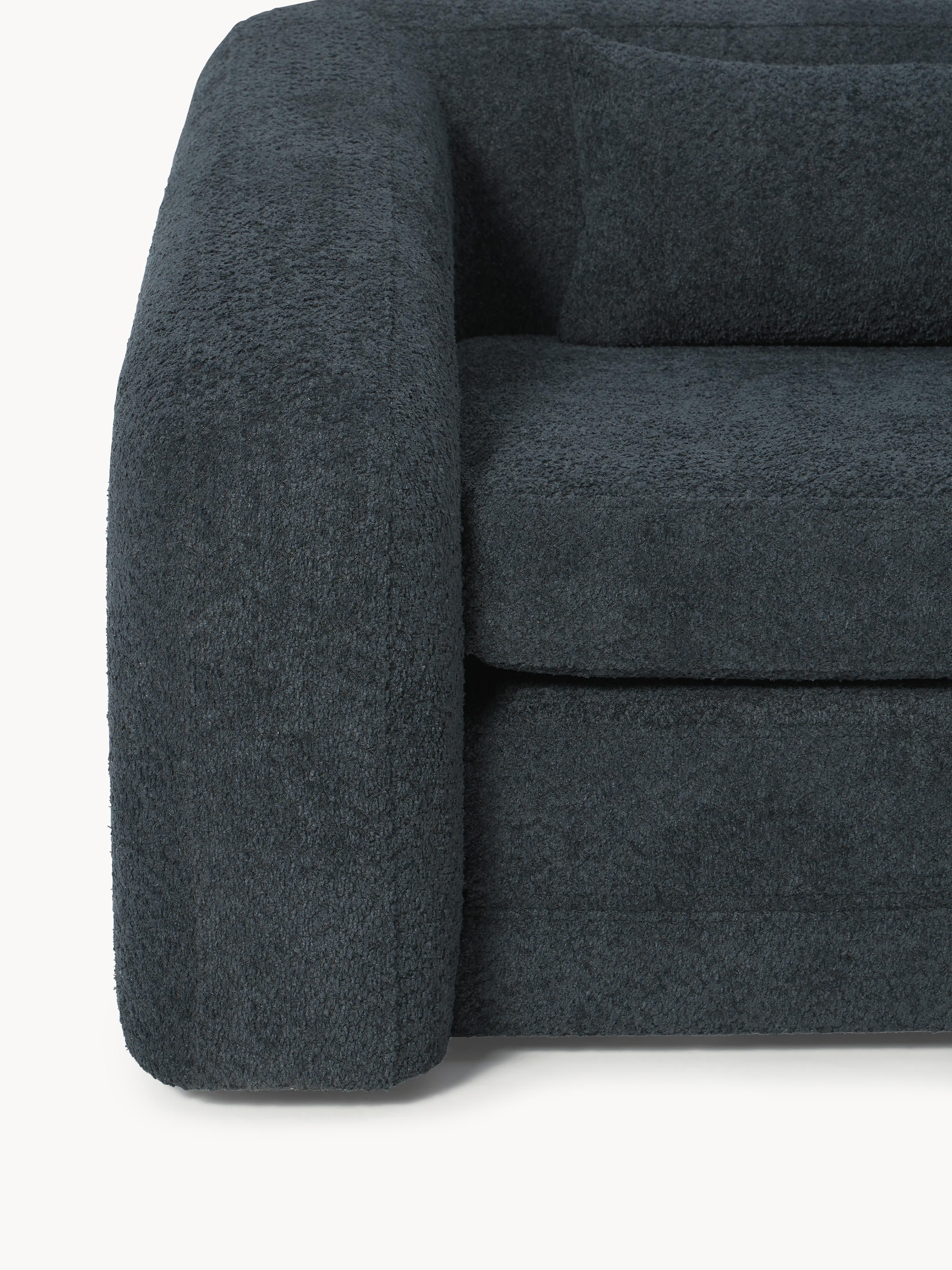 Schlafsofa Eliot (2-Sitzer) aus Teddy-Bouclé