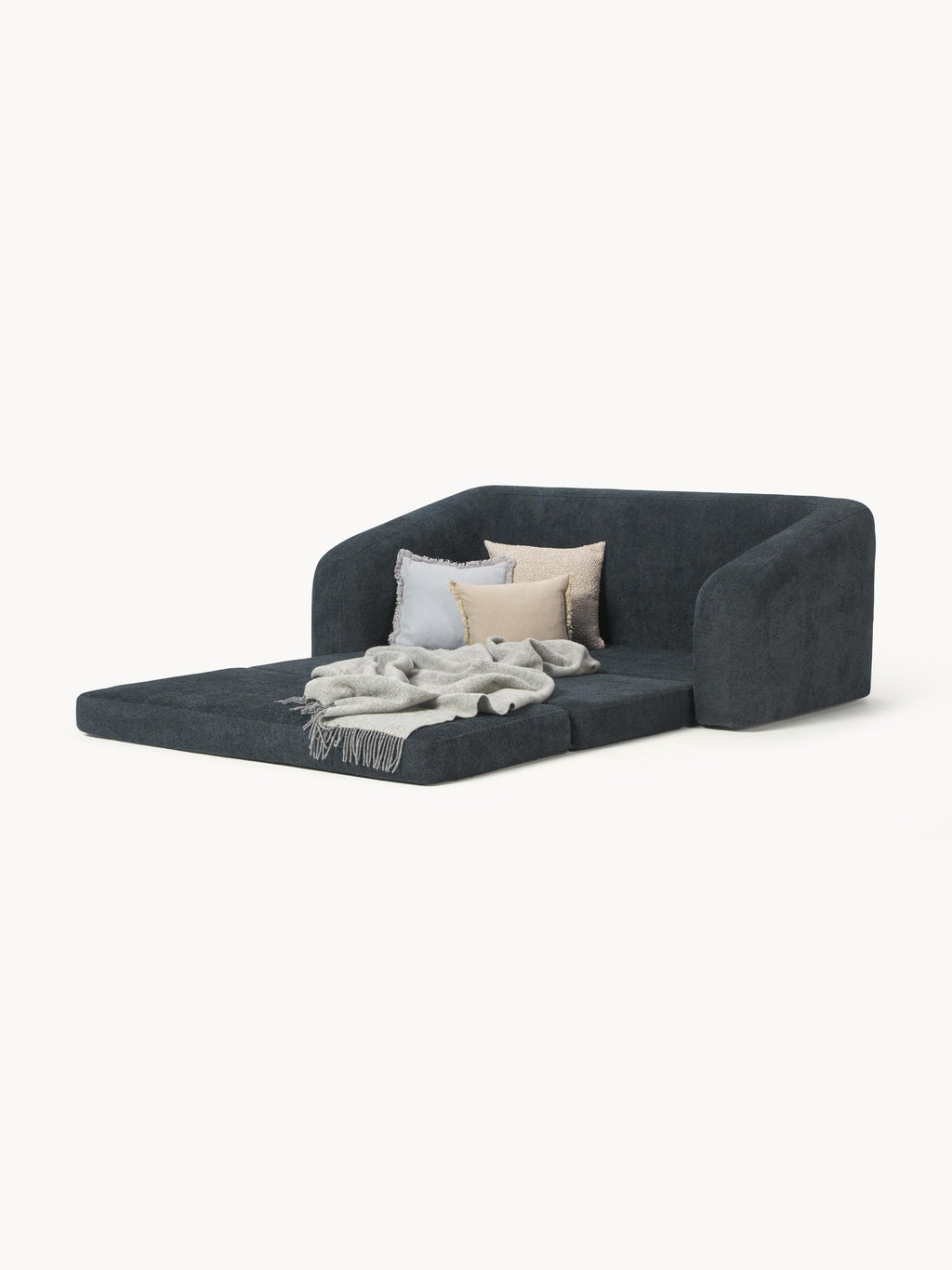 Schlafsofa Eliot (2-Sitzer) aus Teddy-Bouclé