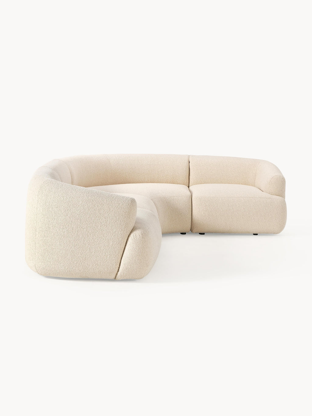 Modulares Bouclé-Ecksofa Sofia (4-Sitzer)