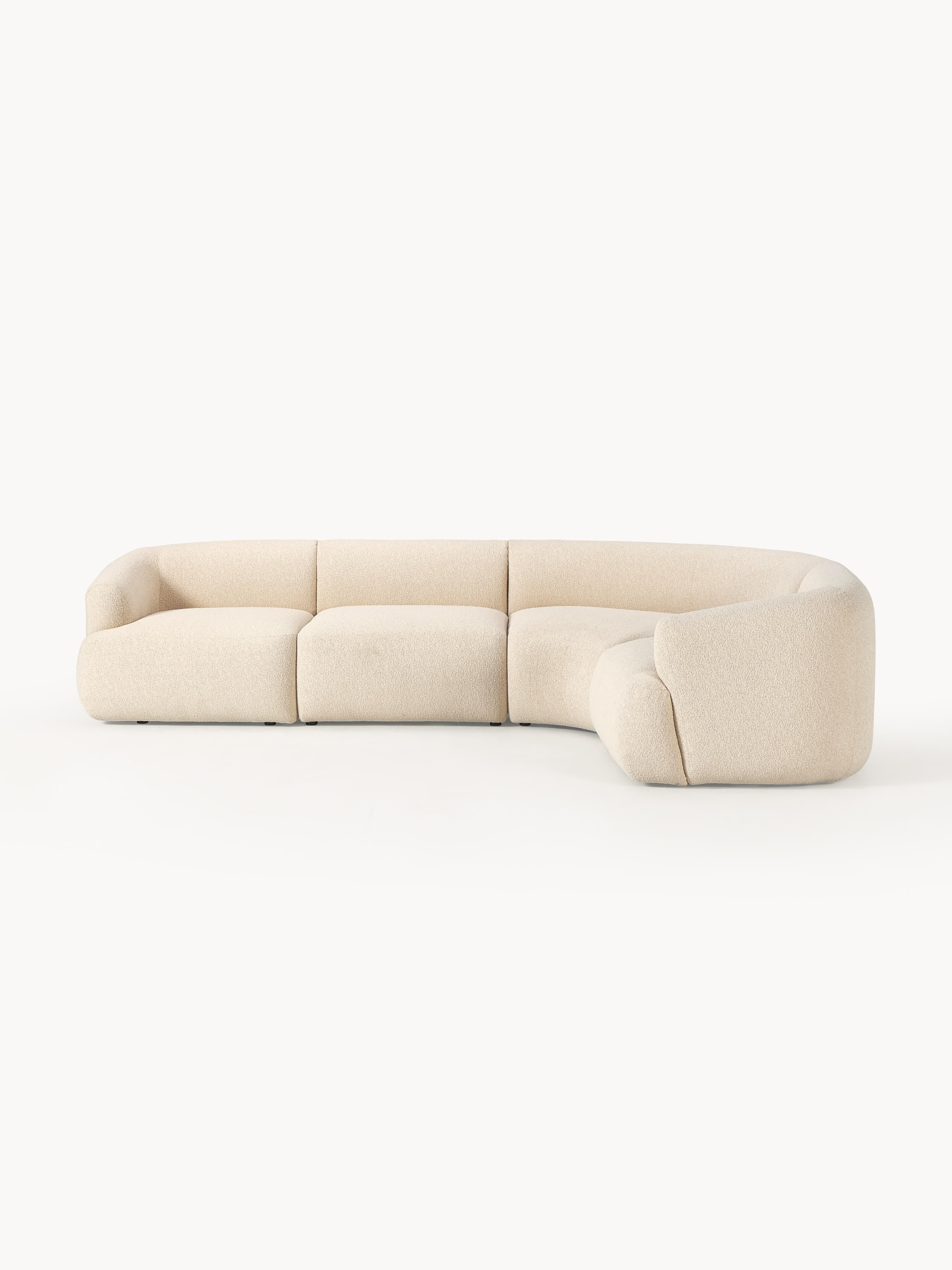 Galeriebild 1 - Modulares Bouclé-Ecksofa Sofia (4-Sitzer)