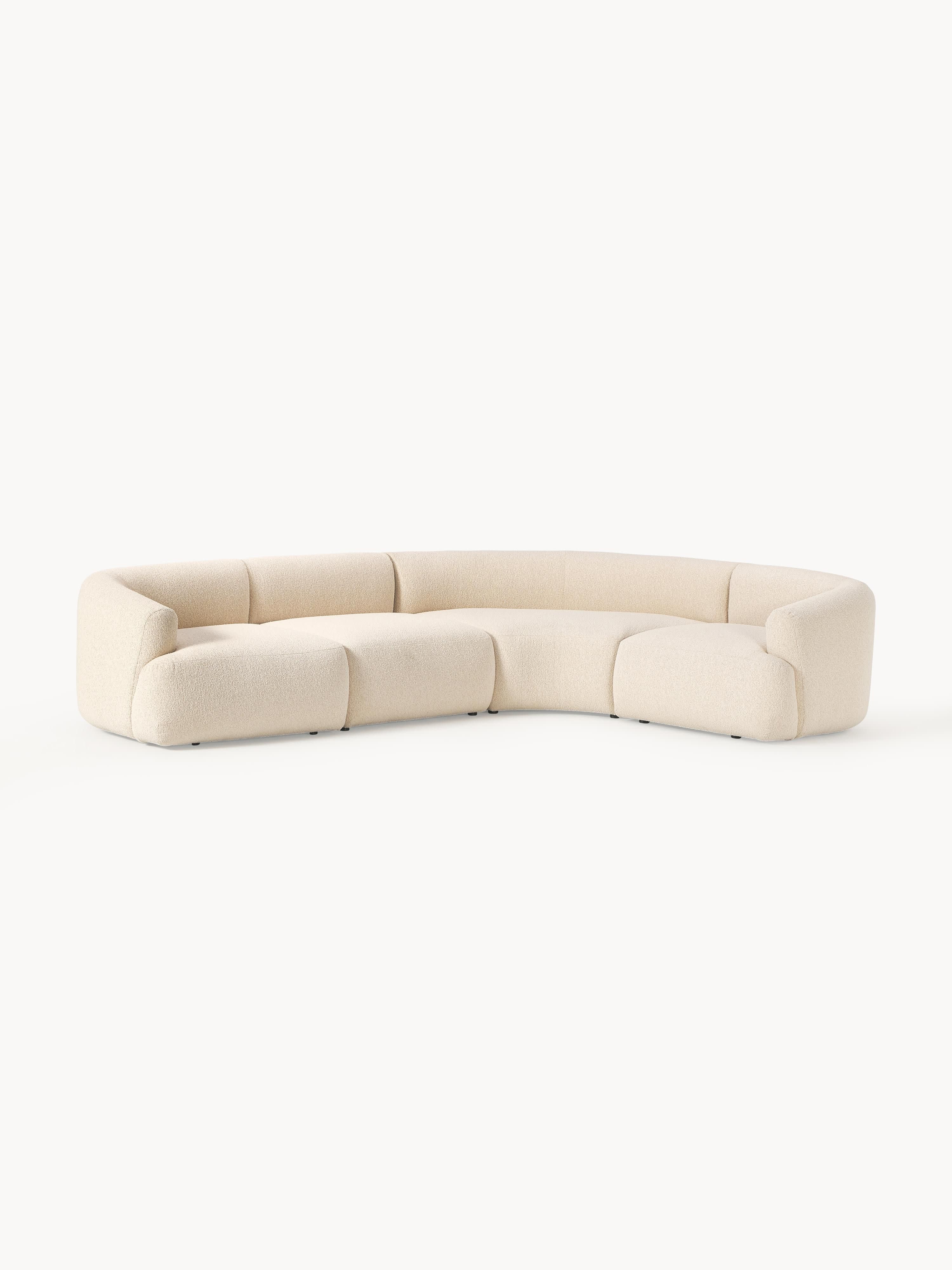 Modulares Bouclé-Ecksofa Sofia (4-Sitzer)