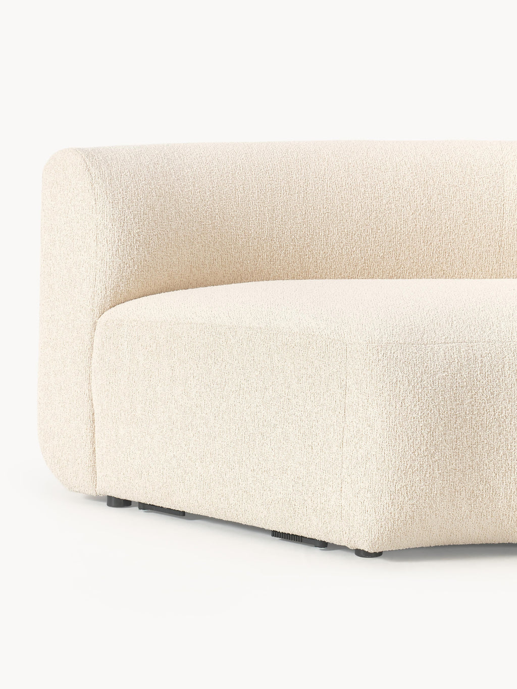 Rundes Bouclé-Eckmodul Sofia