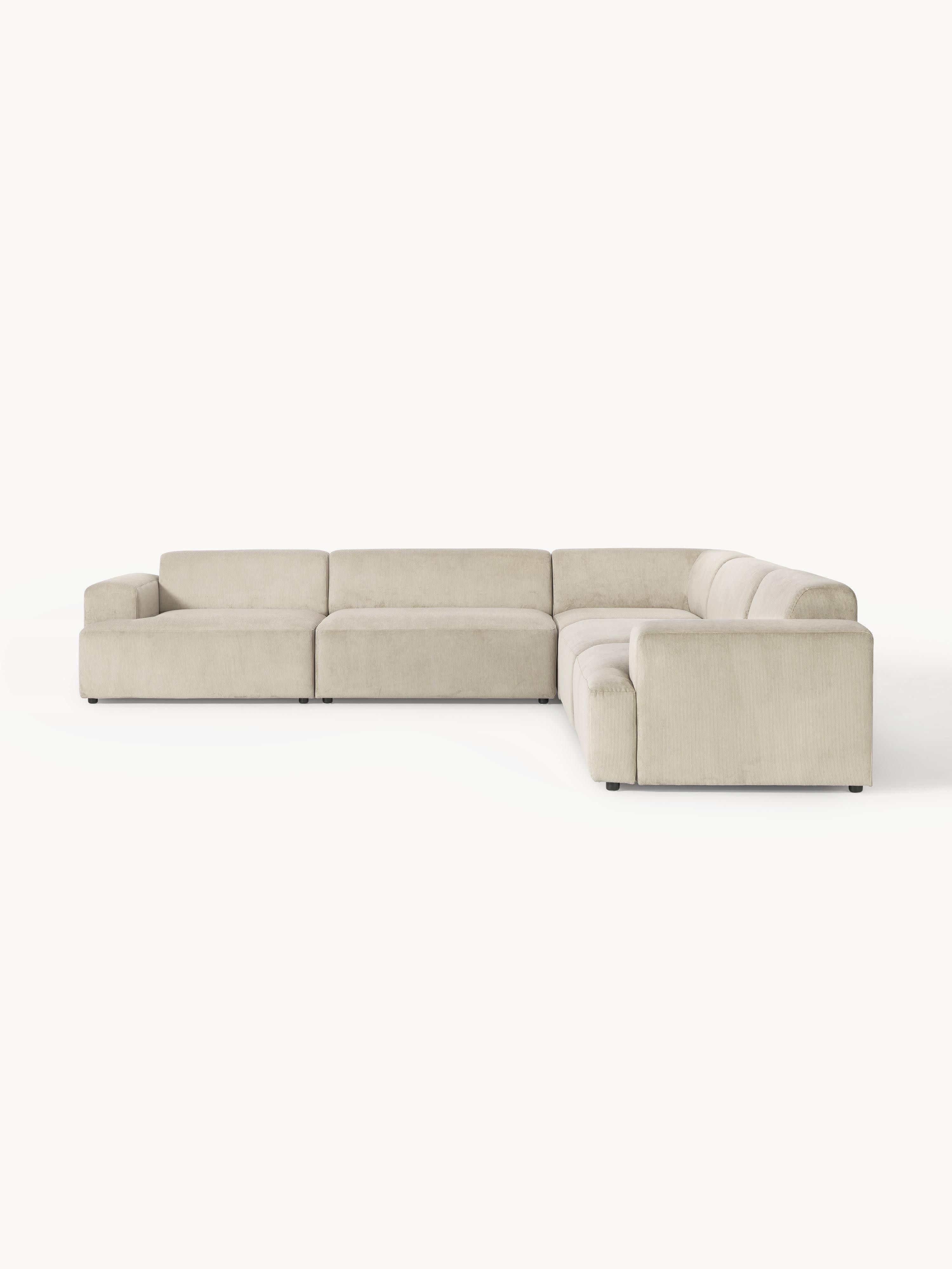 Cord-Ecksofa Melva (4-Sitzer)