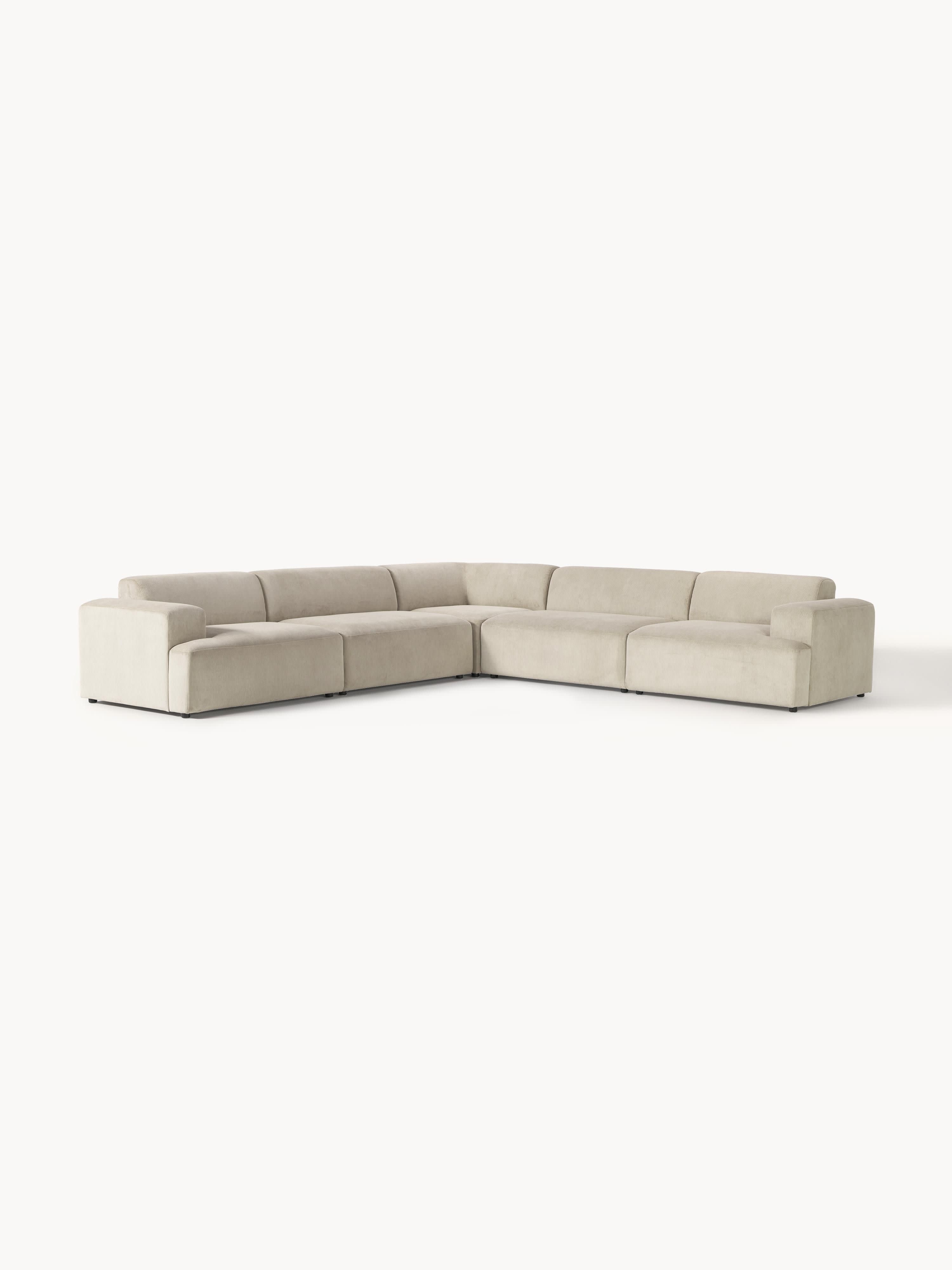 Cord-Ecksofa Melva (4-Sitzer)