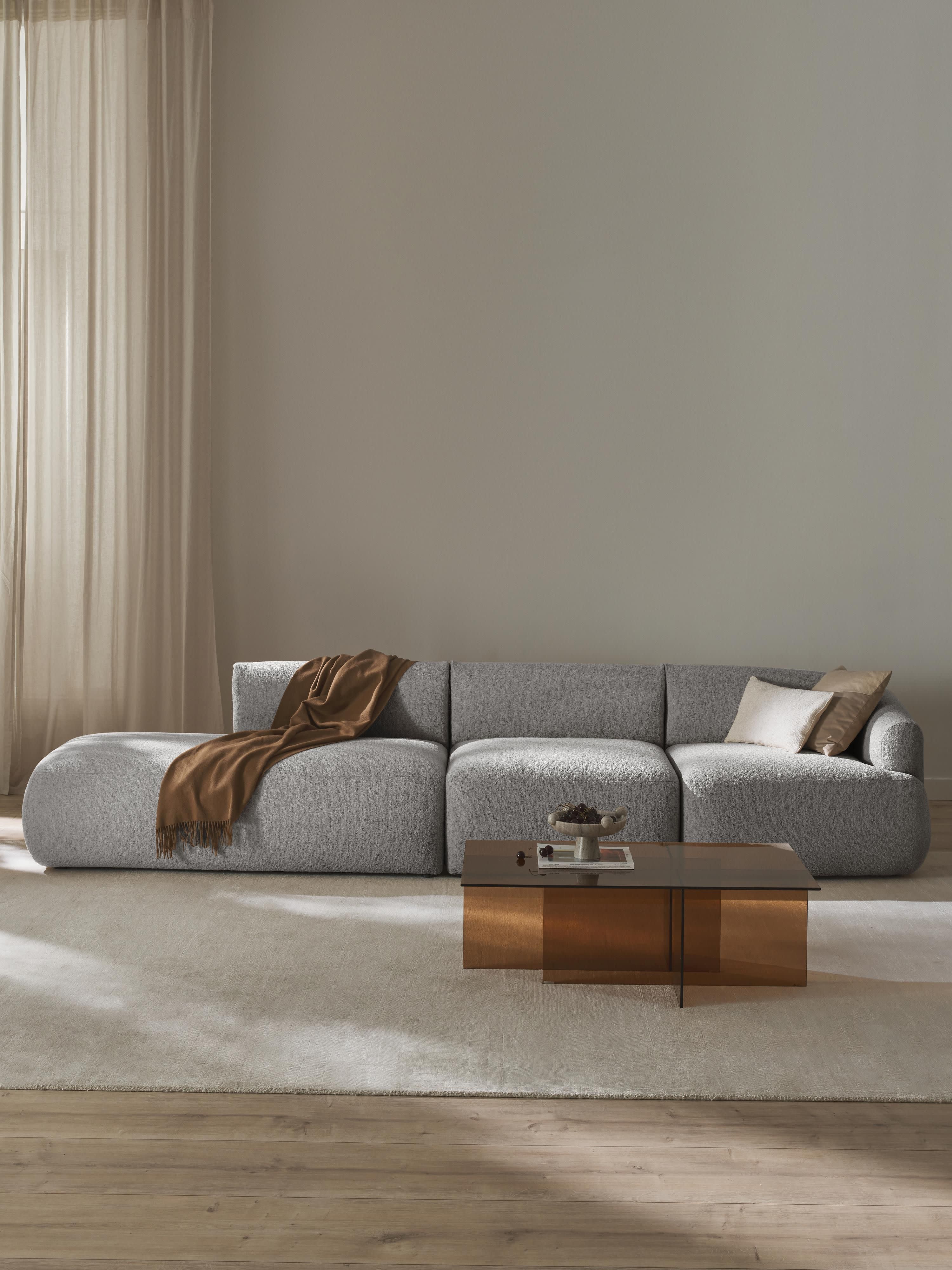Modulare Bouclé-Chaise Sofia (2-Sitzer)