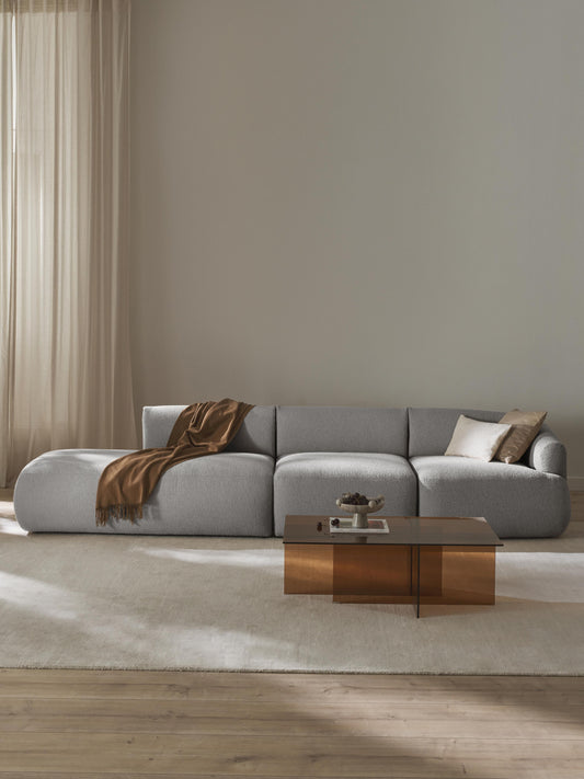 Modulare Bouclé-Chaise Sofia (2-Sitzer)