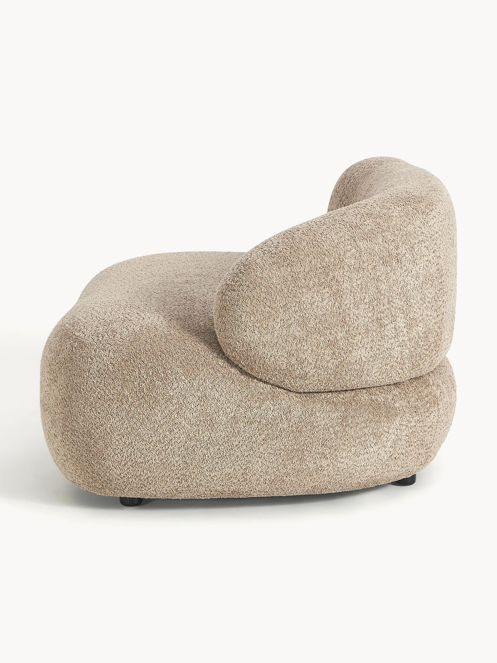 Loungesessel Alba aus Teddy-Bouclé