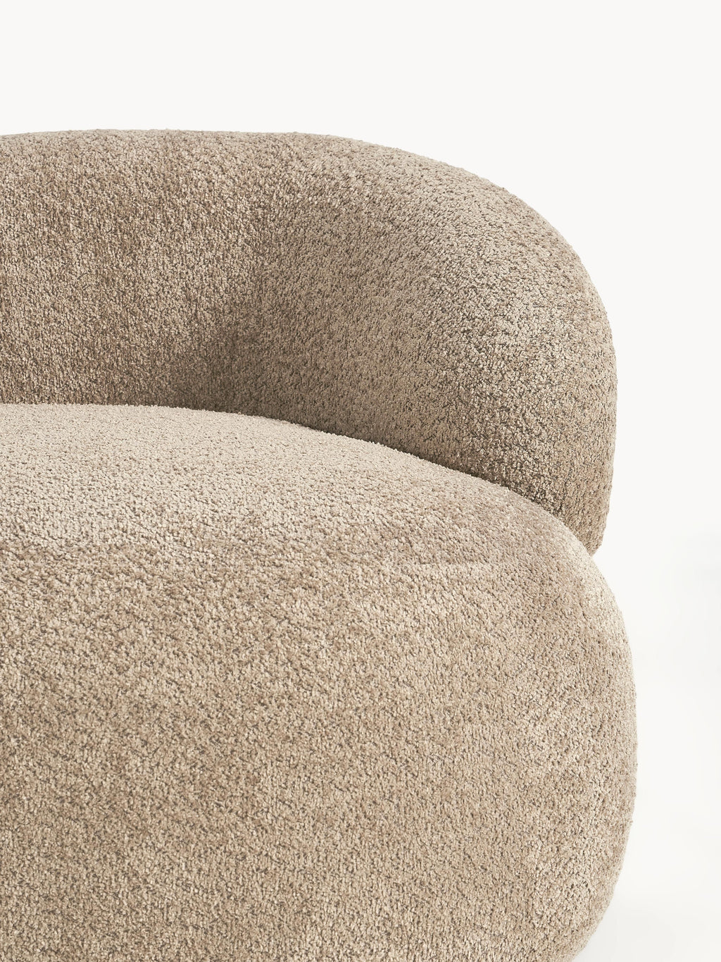 Loungesessel Alba aus Teddy-Bouclé