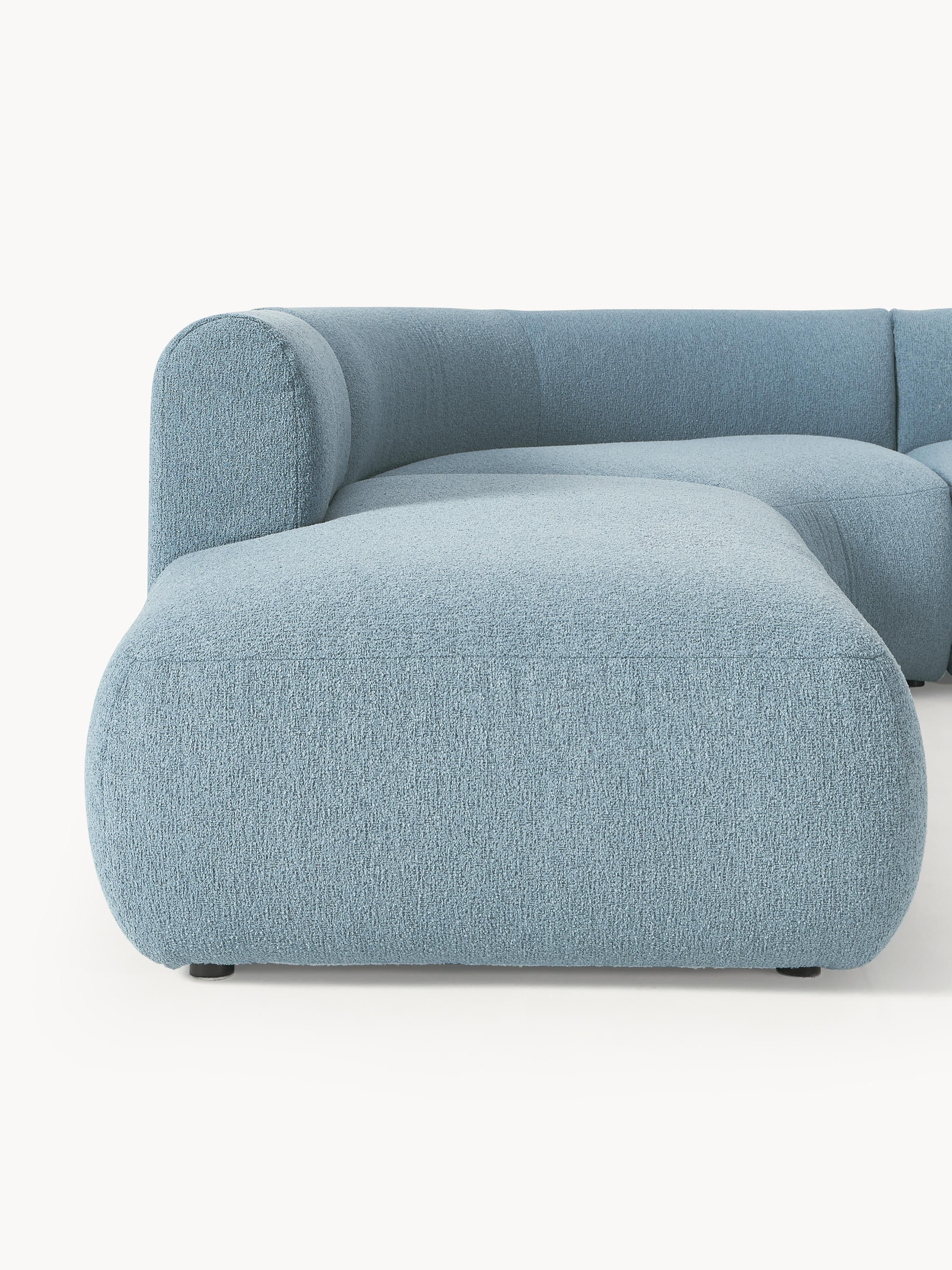 Modulares Bouclé-Ecksofa Sofia (4-Sitzer)