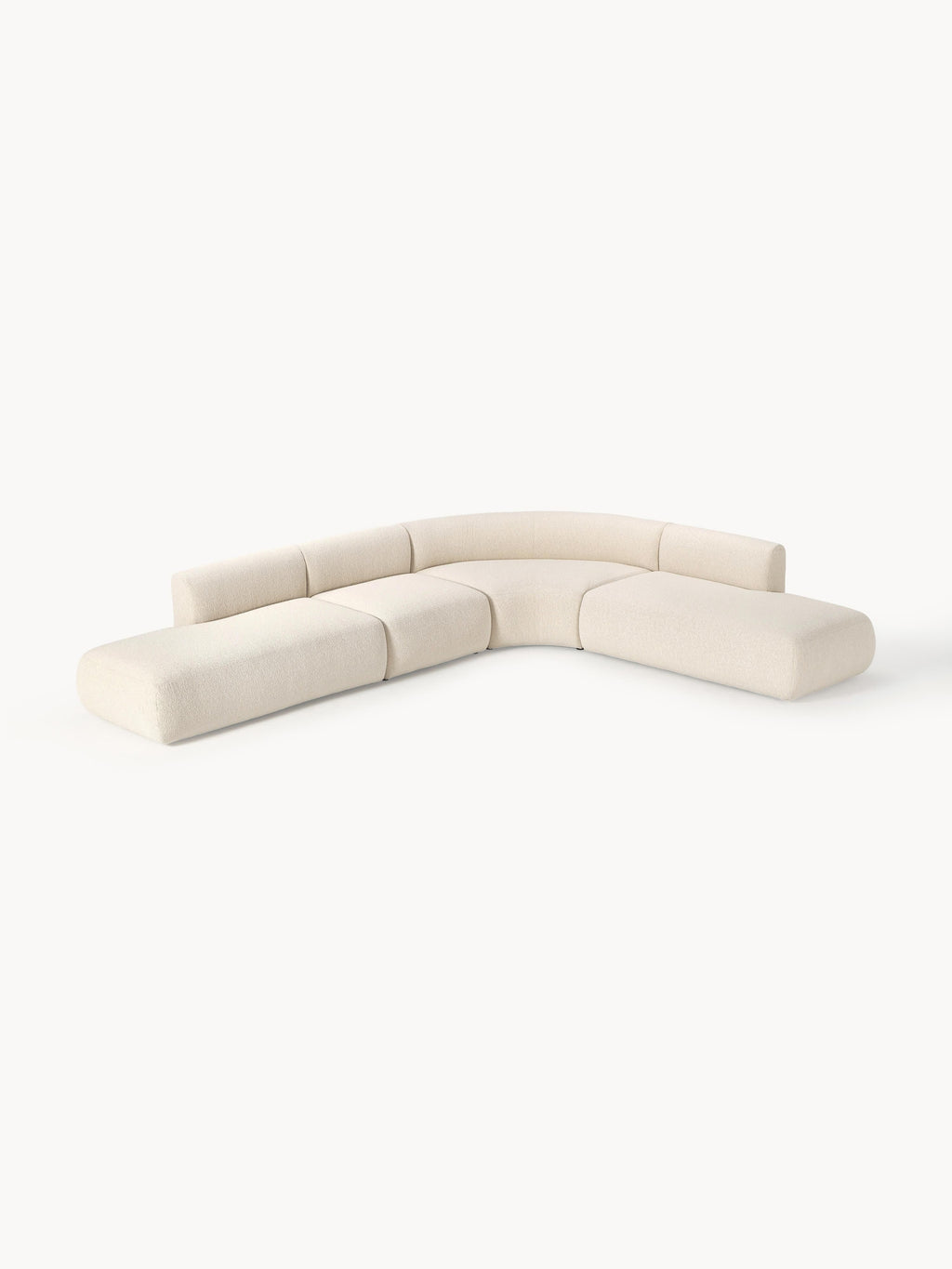 Modulares Bouclé-Ecksofa Sofia (4-Sitzer)